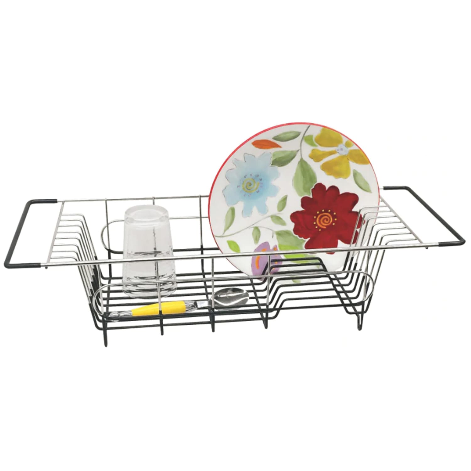 Better Houseware Stainless-Steel Over-the-Sink Dish Drainer, 4-1/2inH x 8-1/4inW x 19-1/4inD, Silver - Image 5