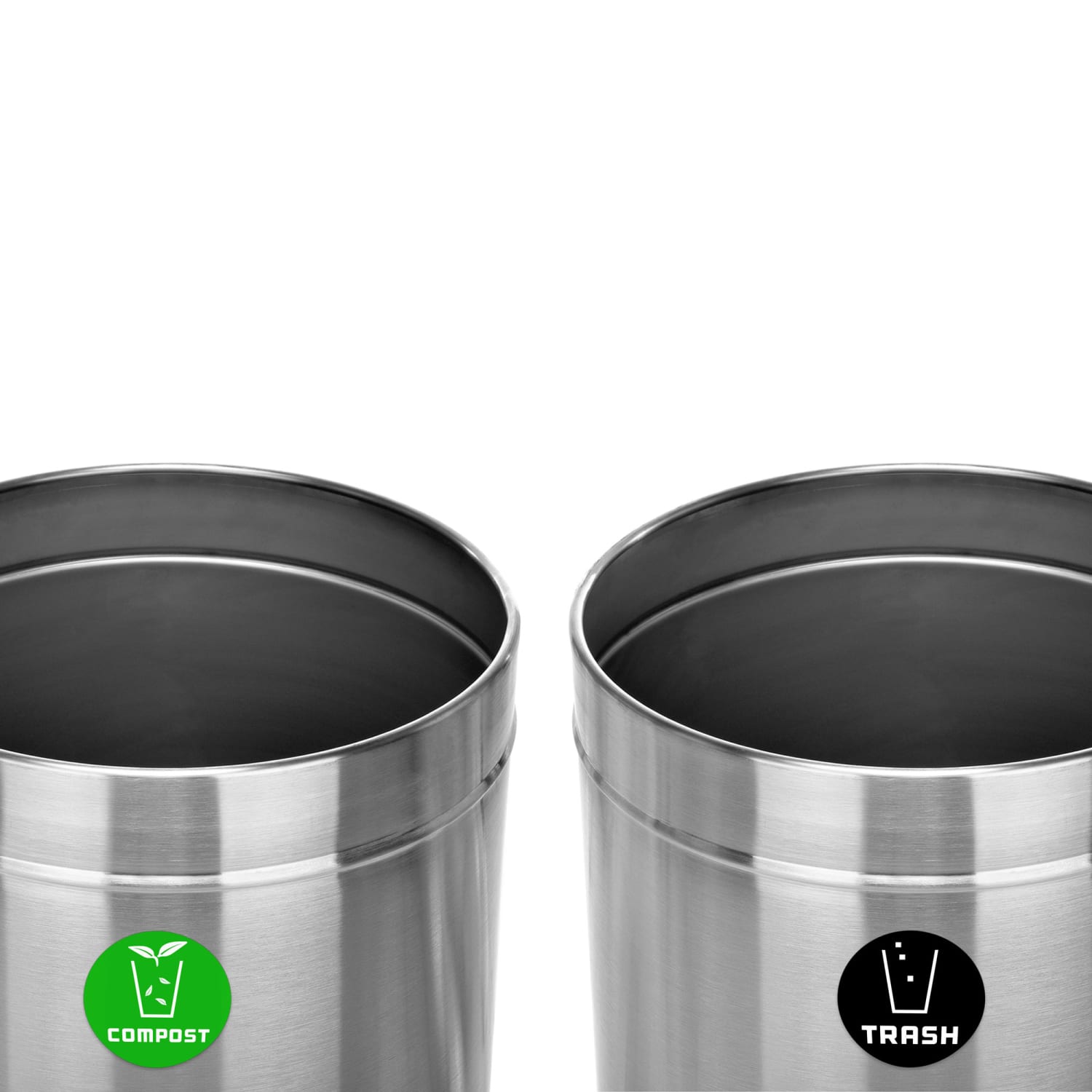 Alpine Industries Stainless Steel Compost Bin And Trash Can, 27 Gallons, Silver - Image 5