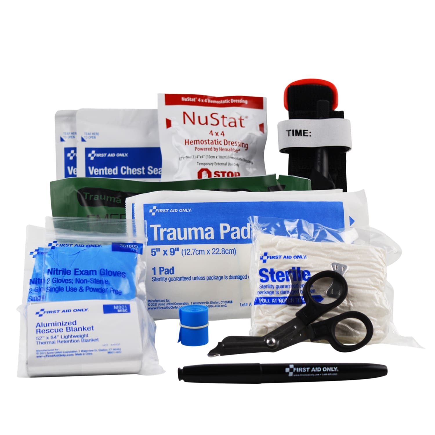 First Aid Only Deluxe Pro Bleeding Control Kit, 4inH x 7inW x 5inD, Red - Image 4