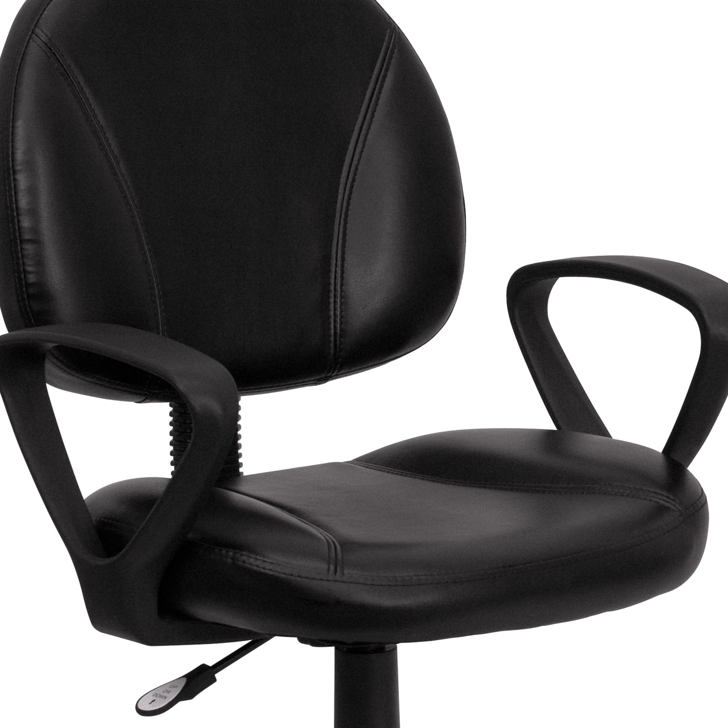 Flash Furniture Ergonomic LeatherSoft Mid Back Swivel Task Chair Black PopularChairscom