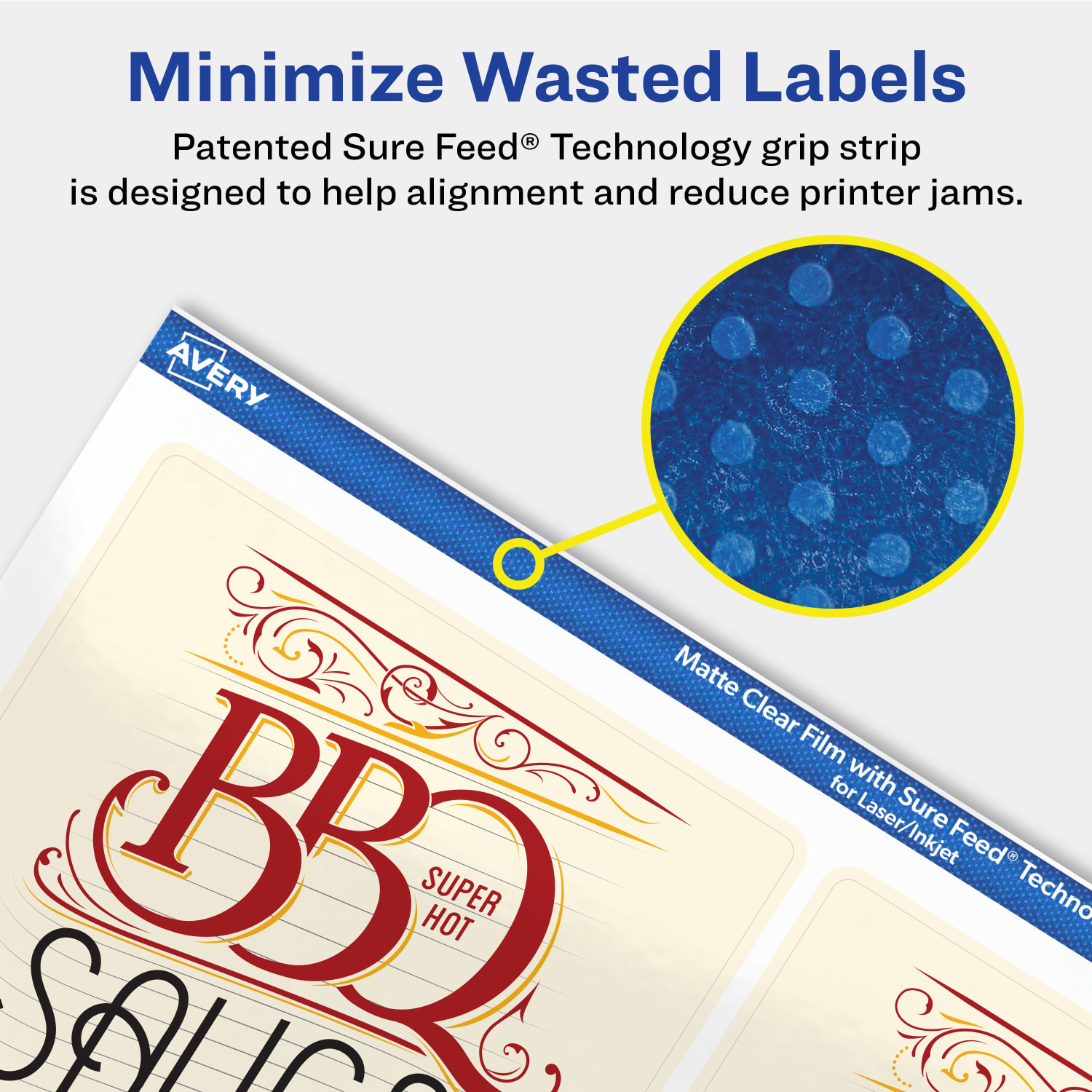 Avery Permanent Labels With Sure Feed, 94254-CMF100, Rectangle, 4-3/4in x 3-3/4in, Matte Clear, Pack Of 400 - Image 5
