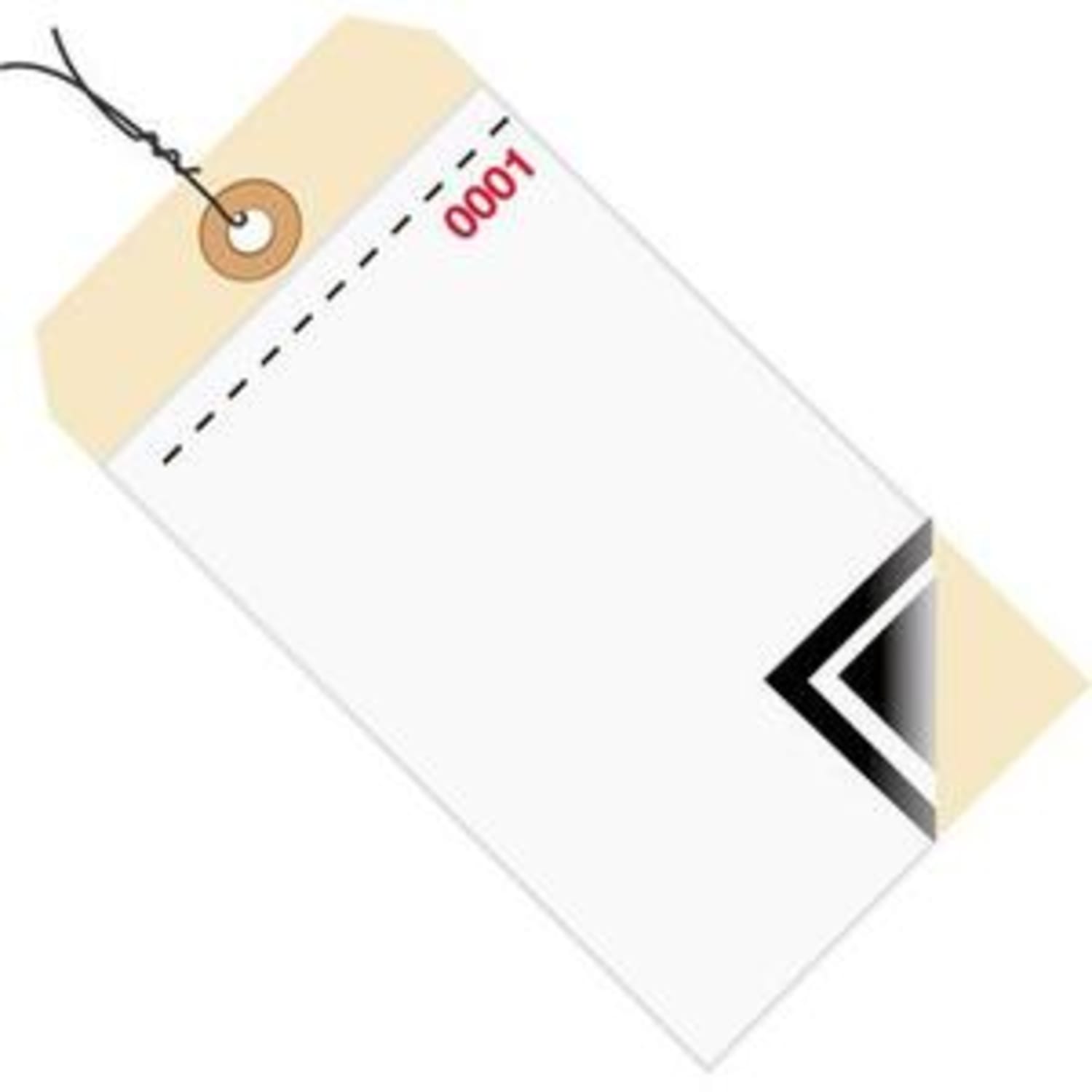 Prewired Manila Inventory Tags, Blank 3-Part With Carbon, 0-499, Box Of 500 - Image 3