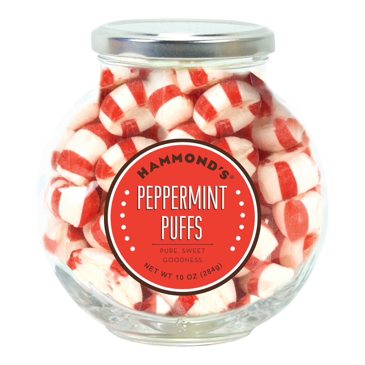 HAMMONDs CANDIES - GIFT PEPPERMINT PUFFS NATURAL JAR - 6-10 OZ - Image 3