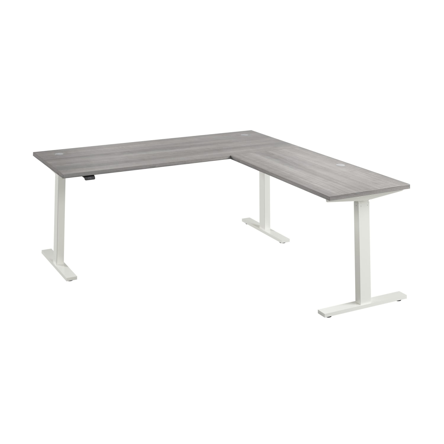 Bush Business Furniture Move 60 Series 72inW Height Adjustable L Shaped Standing Desk, Platinum Gray/White Powder Coat, Standard Delivery - Image 6
