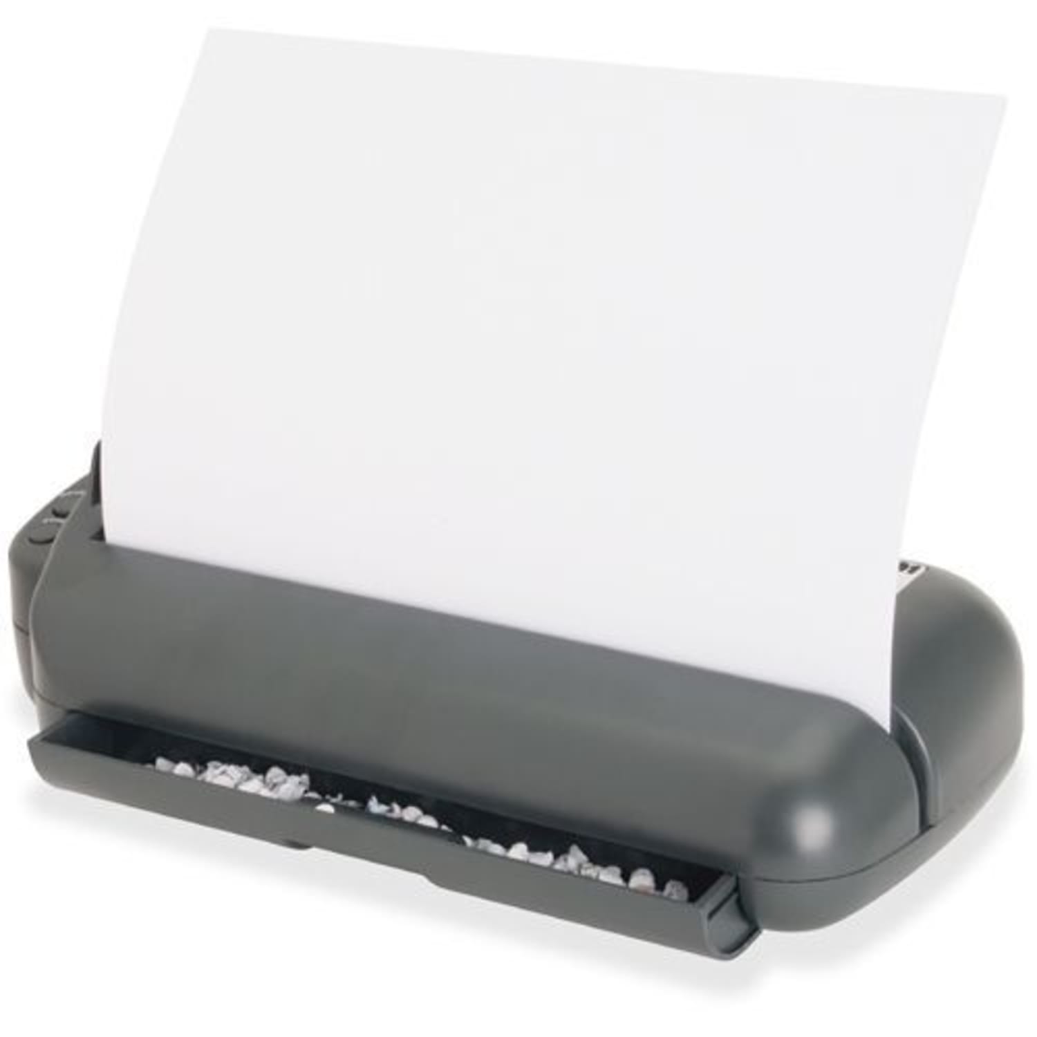 Business Source Electric Adjustable 3-hole Punch - 3 Punch Head(s) - 30 Sheet Capacity - 1/4in Punch Size - Gray - Image 6