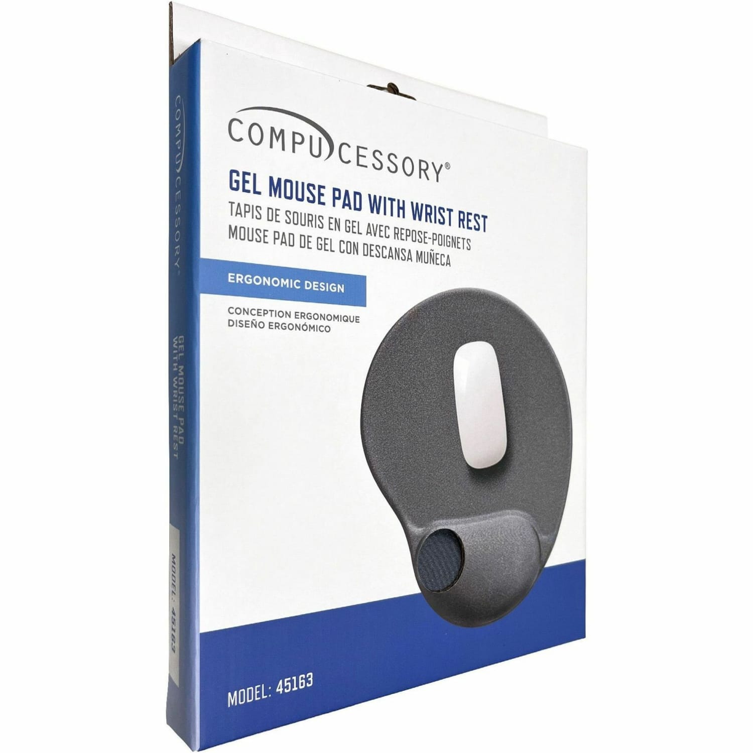 Compucessory Gel Mouse Pad, 9in x 10in x 1in, Gray, CCS45163 - Image 4