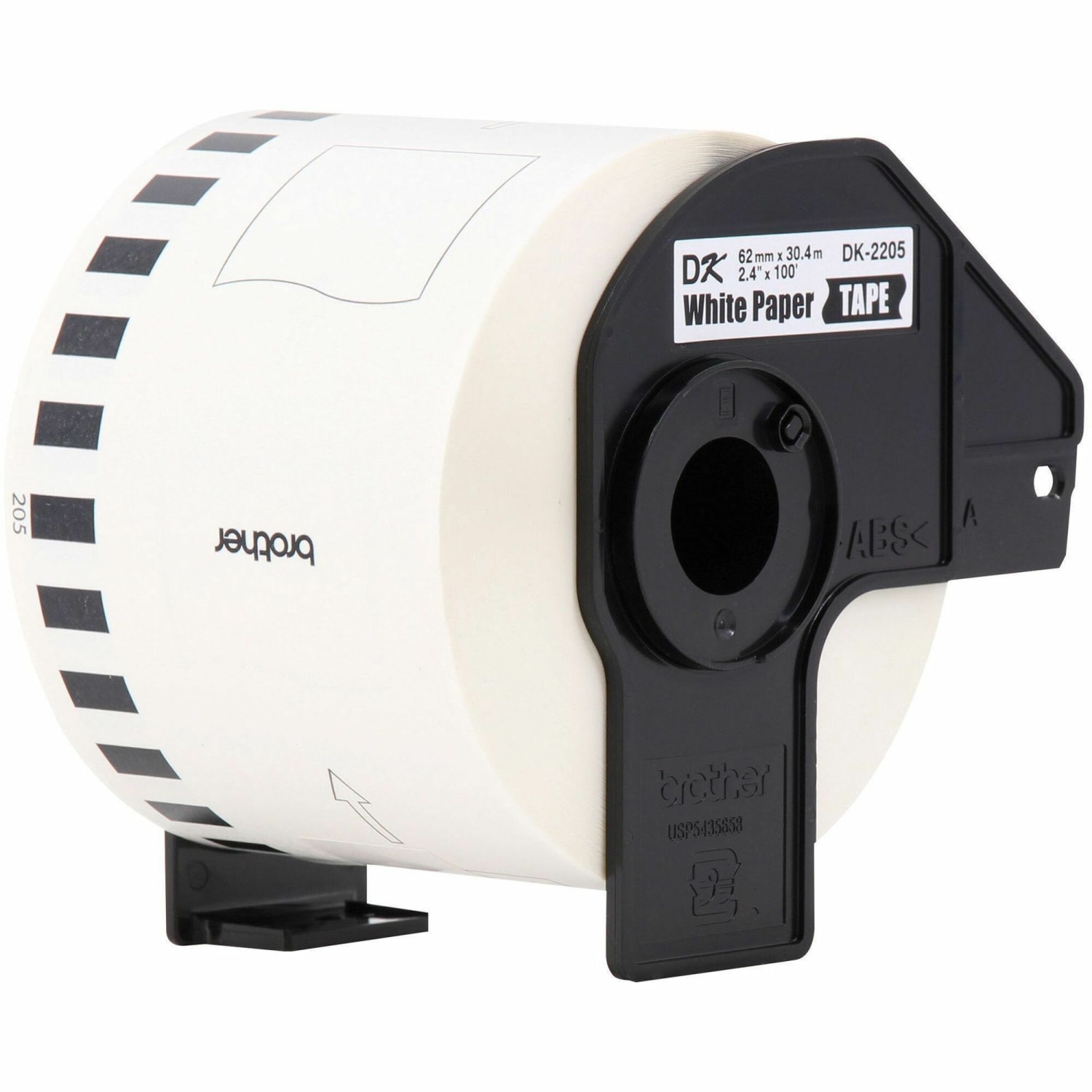 Brother DK-2205 Continuous-Feed Paper Roll Permanent Address Labels, Black On White, 2 7/16in x 100ft - Image 4