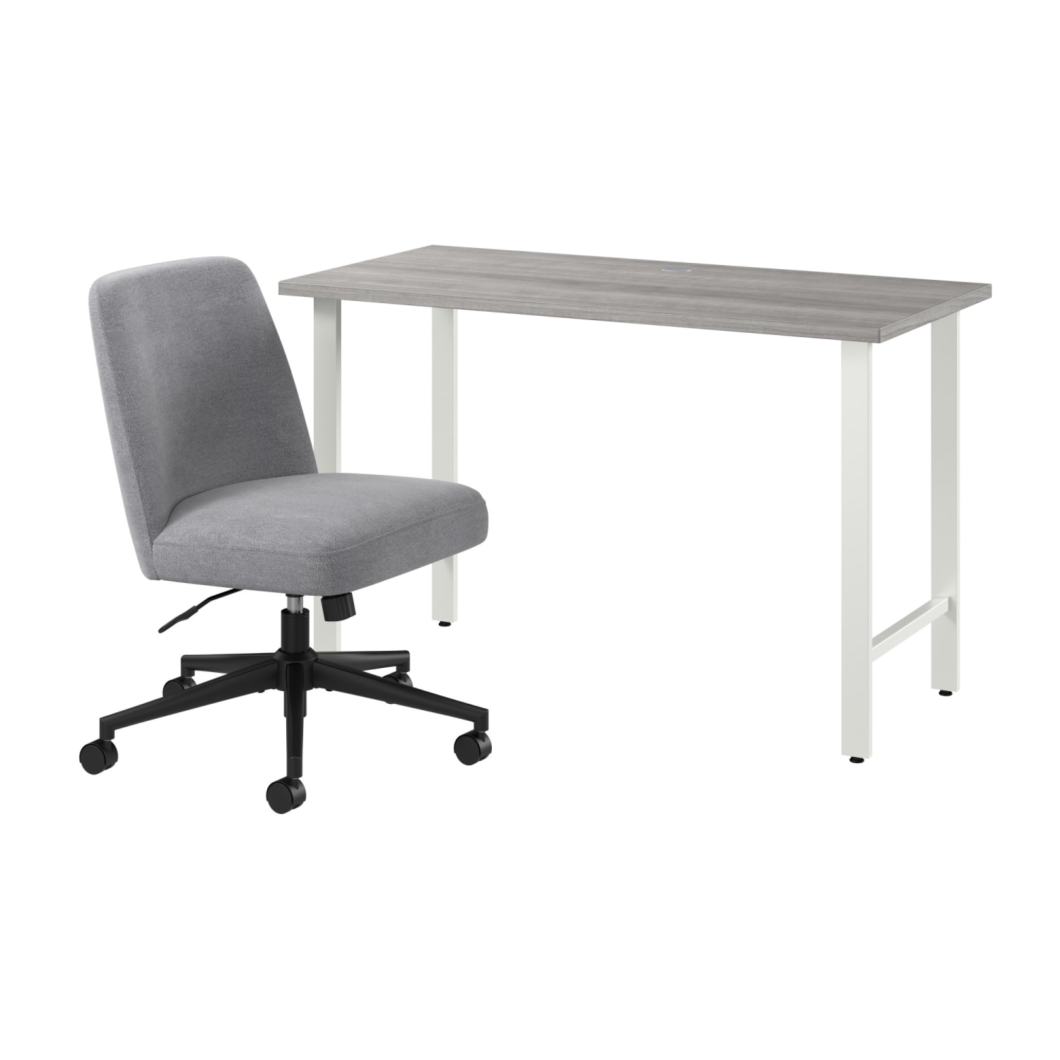 Bush Furniture Hustle 48inW x 24inD Computer Desk and Chair Set, Platinum Gray, Standard Delivery Service - Image 5