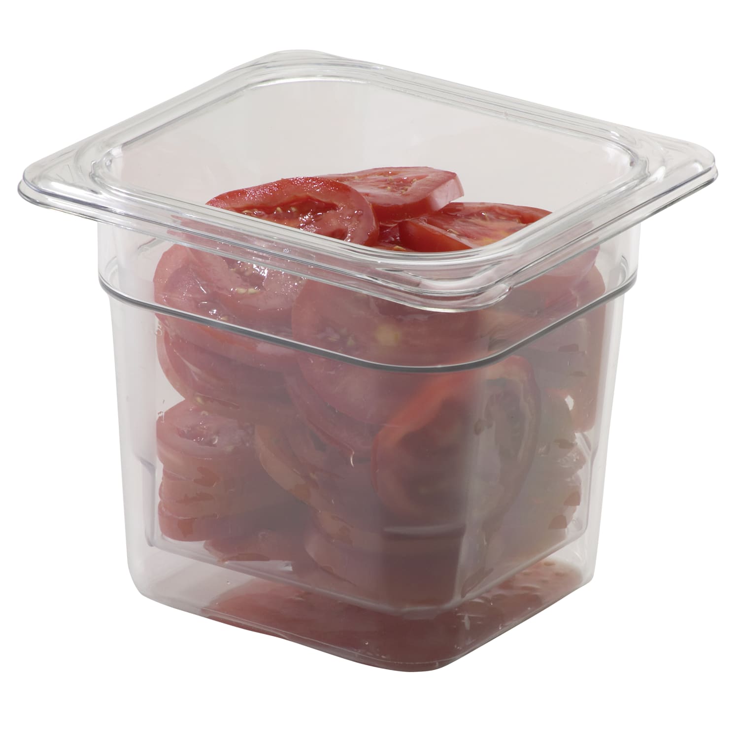 Cambro Camwear GN 1/6 Size 5in Colander Pans, Clear, Set Of 6 Pans - Image 3