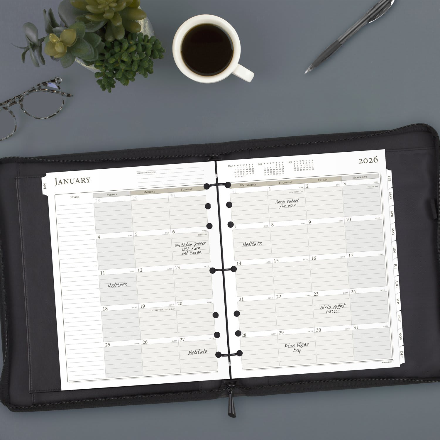 AT-A-GLANCE 2026 Monthly Planner Refill, Loose-Leaf, Folio Size, 8 1/2in x 11in - Image 3