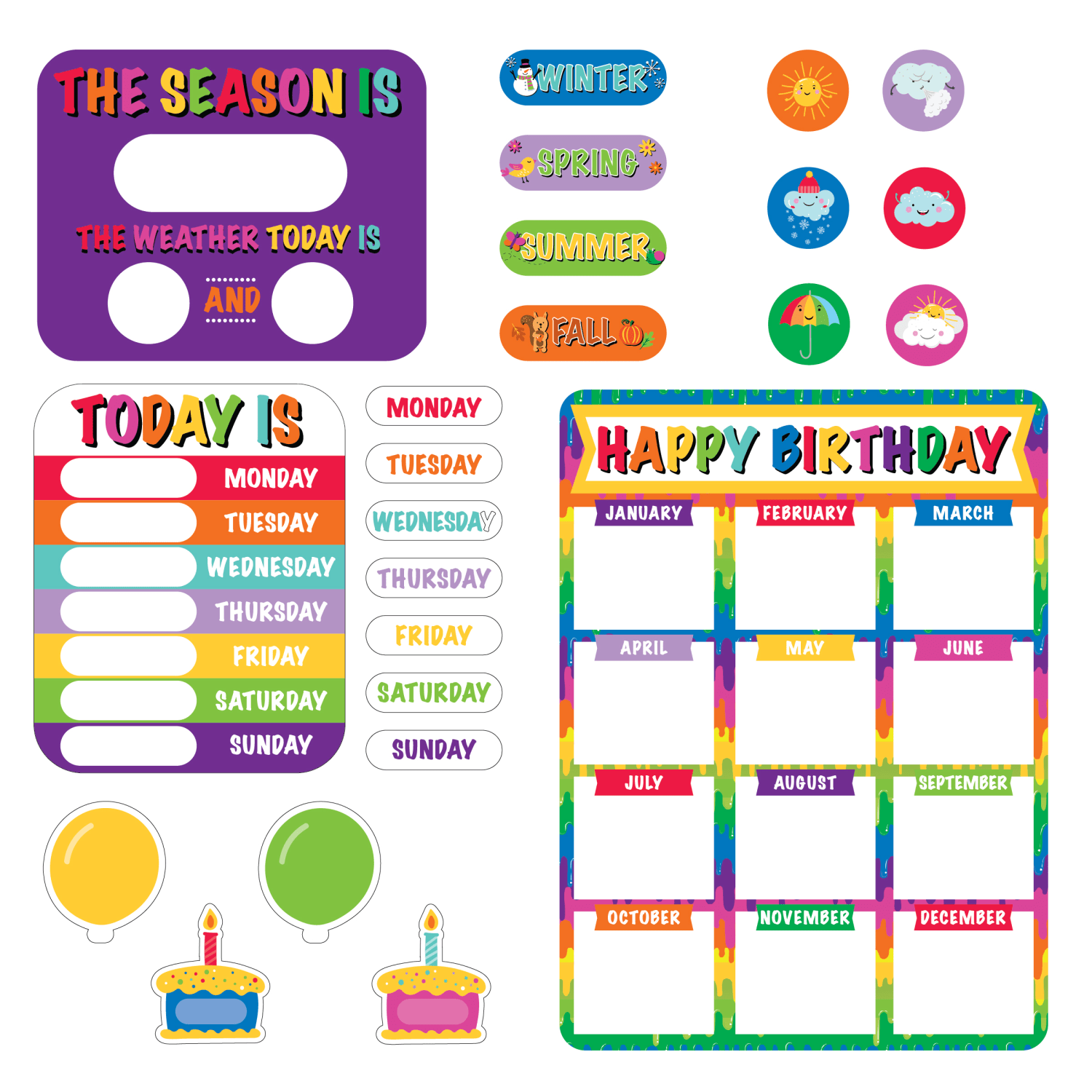 Office Depot Brand 243-Piece Bulletin Board Kit, All Year Round - Image 5