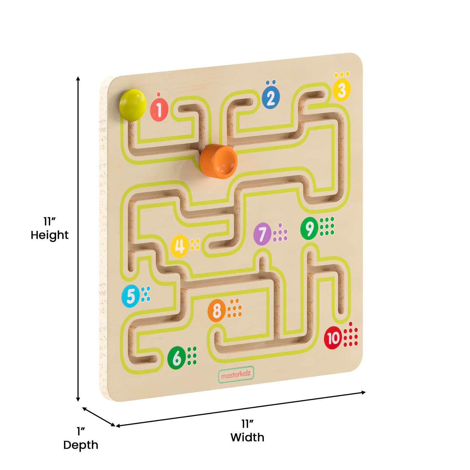 Flash Furniture Bright Beginnings Commercial Grade STEM Sliding Maze Learning Board, Grades Pre-K To 4, Beech - Image 6