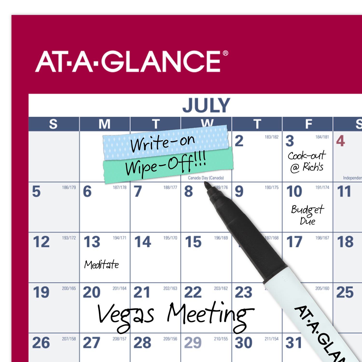 AT-A-GLANCE Horizontal Reversible Erasable Academic and Regular Year 2026-2027 Wall Calendar, Extra Large, 48in x 32in - Image 6