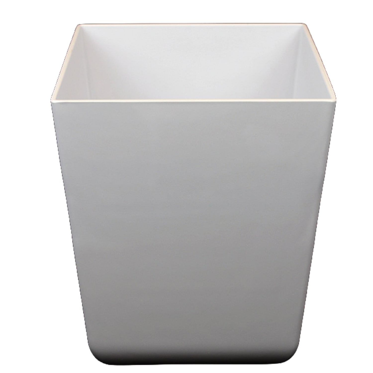 Hospitality Source Del Mar Bathroom Set Melamine Waste Bins, 12-Quart, White, Set Of 8 Bins - Image 3