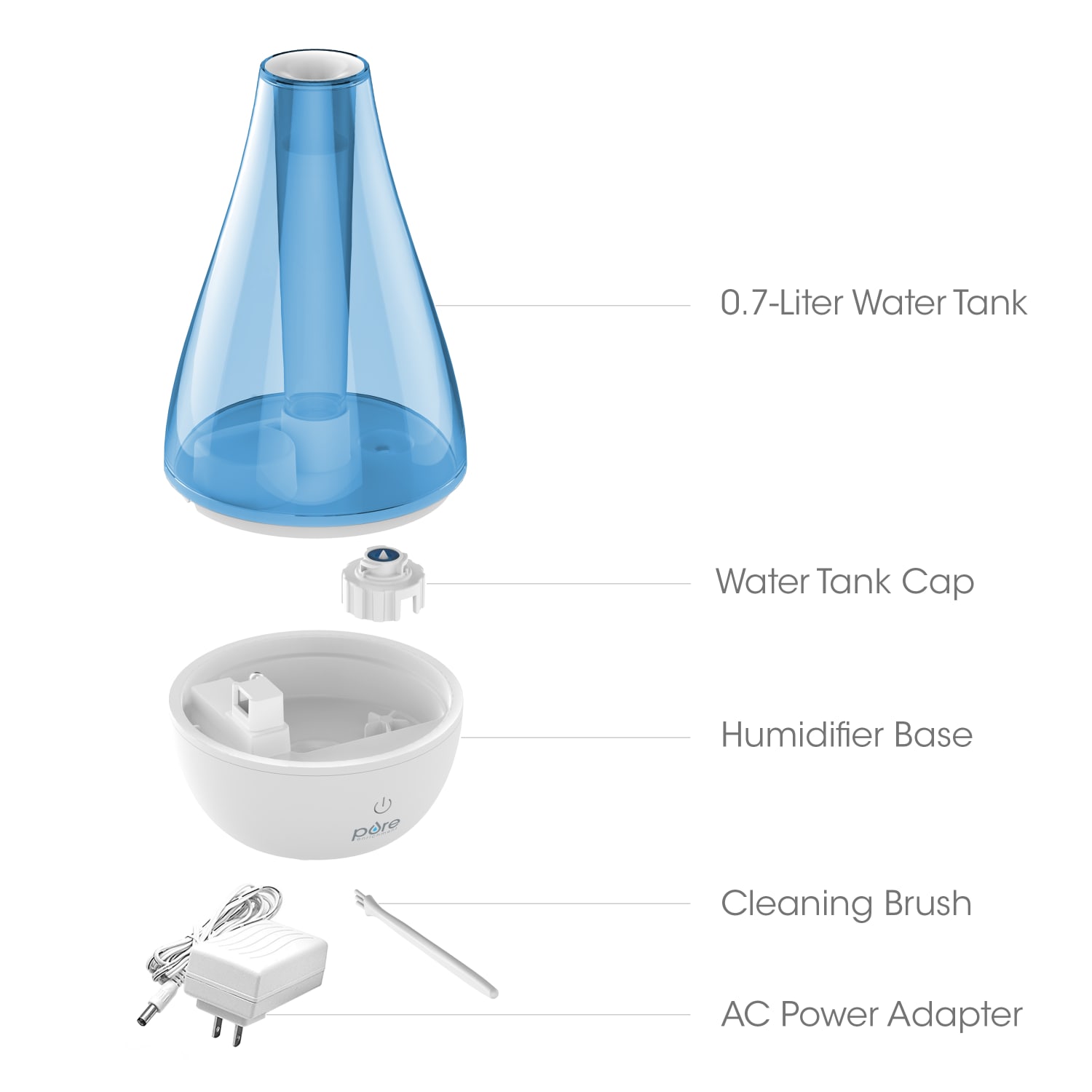 Pure Enrichment MistAire Studio Ultrasonic Cool Mist Humidifier, 9in x 5-1/8in - Image 5