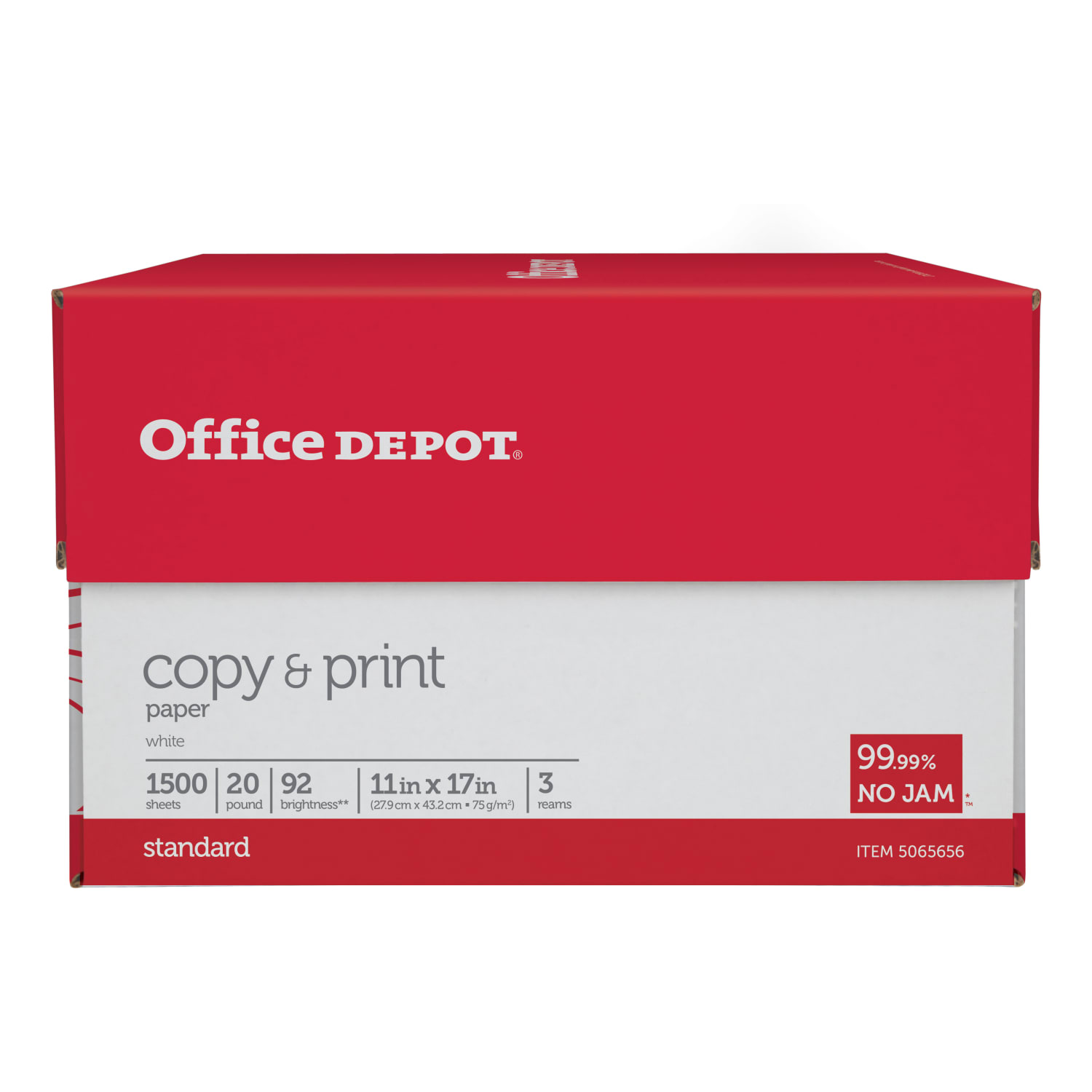 Office Depot Multi-Use Printer & Copy Paper, 3 Reams, White, Ledger (11in x 17in), 1500 Sheets Per Case, 20 Lb, 92 Brightness - Image 4