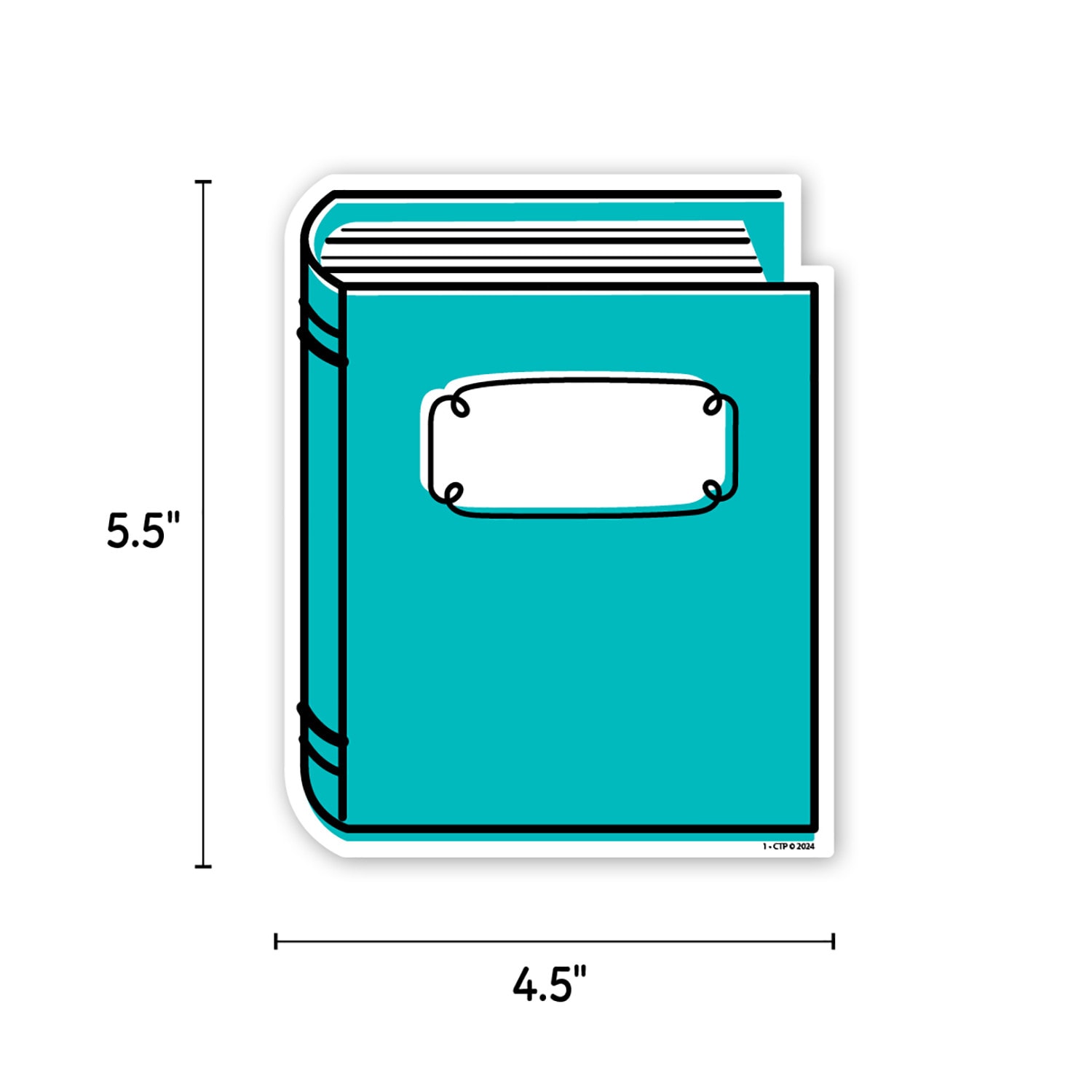 Creative Teaching Press Designer Cut-Outs, 6in, Core Decor Doodle Books, 36 Cut-Outs Per Pack, Bundle Of 3 Packs - Image 4