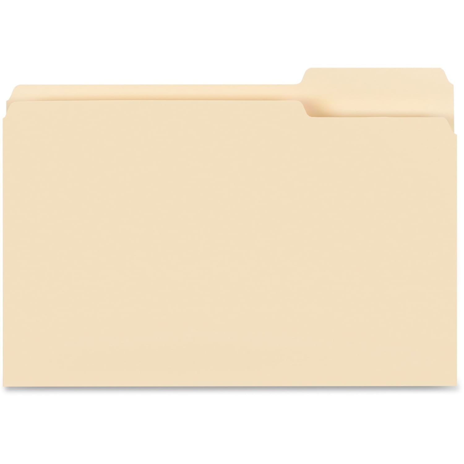 Business Source 1/3 Tab Cut Legal Top Tab File Folders - 8 1/2in x 14in - 3/4in Expansion - Stock - Manila - 100 / Box, 99723