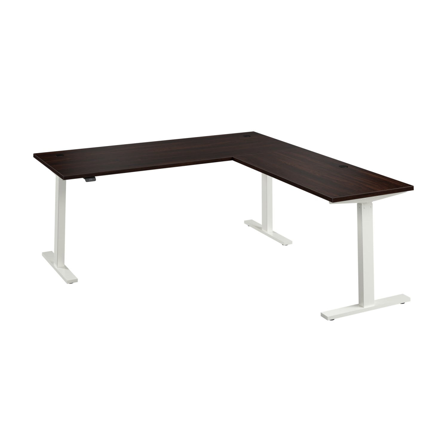 Bush Business Furniture Move 60 Series 72inW Height Adjustable L Shaped Standing Desk, Black Walnut/White Powder Coat, Standard Delivery - Image 6