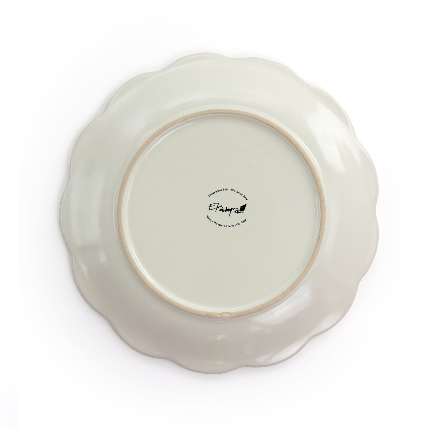 Elama Contessa 16-Piece Scalloped Dinnerware Set, Ivory - Image 4