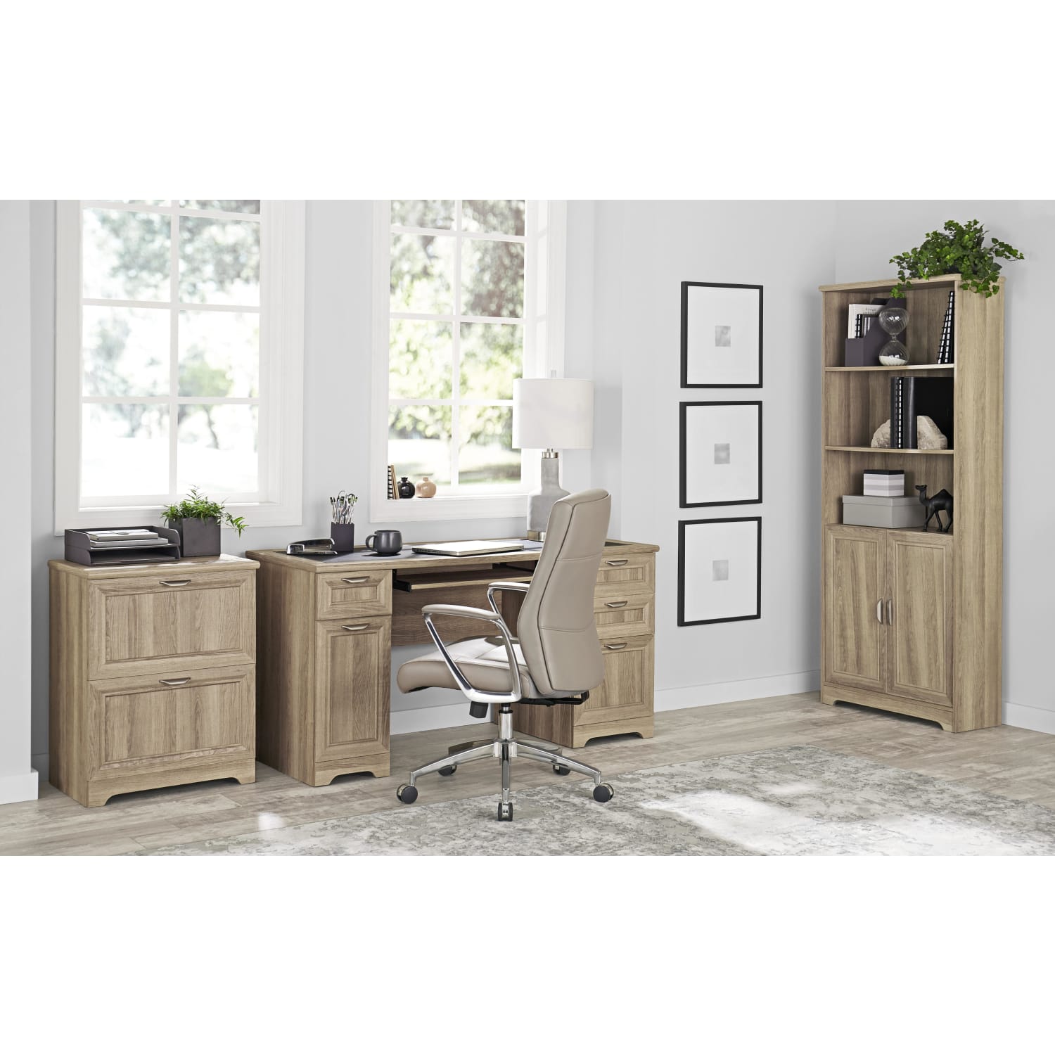 Realspace® Magellan 24W 2-Drawer Lateral File Cabinet, Blonde Ash - Image 8
