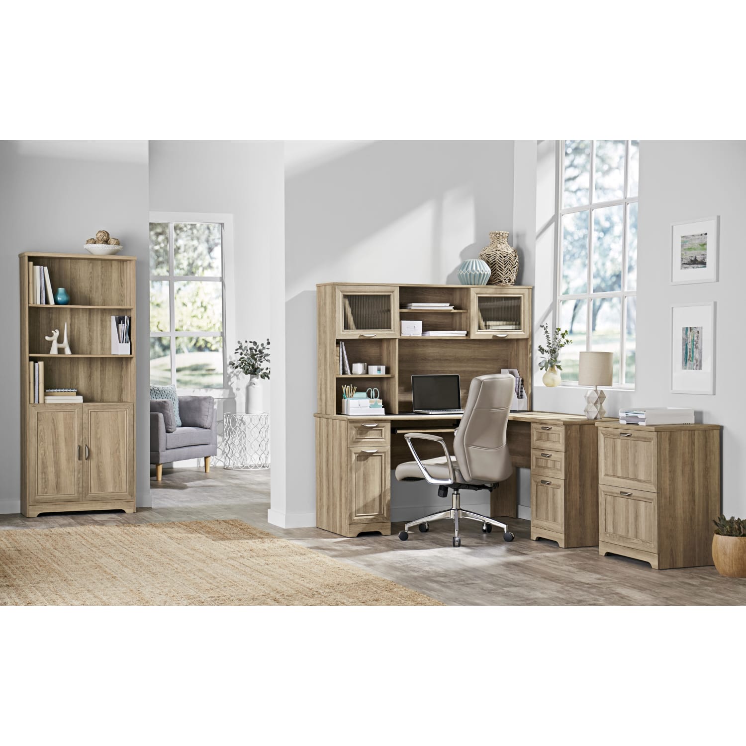 Realspace® Magellan 24W 2-Drawer Lateral File Cabinet, Blonde Ash - Image 12