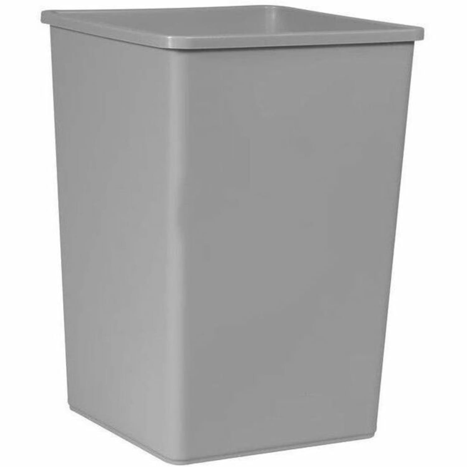 Rubbermaid Commercial Untouchable Square Waste Receptacle, 35-Gallon, Gray - Image 3