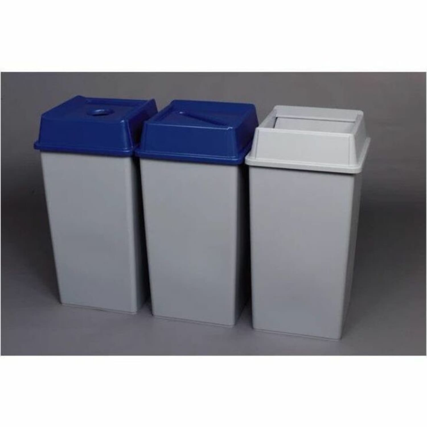 Rubbermaid Commercial Untouchable Square Waste Receptacle, 35-Gallon, Gray - Image 5