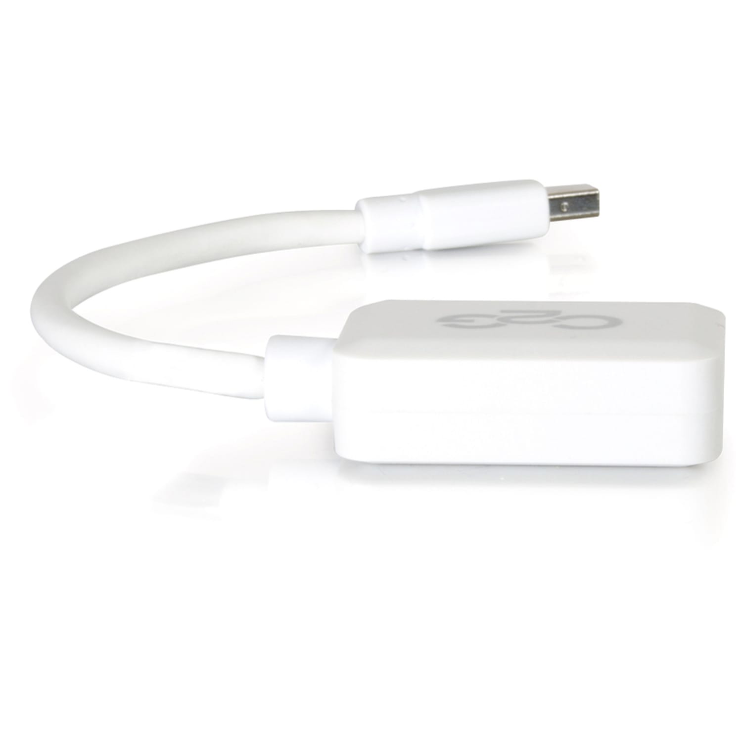 C2G Mini DisplayPort to HDMI Adapter - White - HDMI/Mini DisplayPort for Audio/Video Device - 8in - 1 x Mini DisplayPort Male Digital Audio/Video - 1 x HDMI Female Digital Audio/Video - White - Image 4