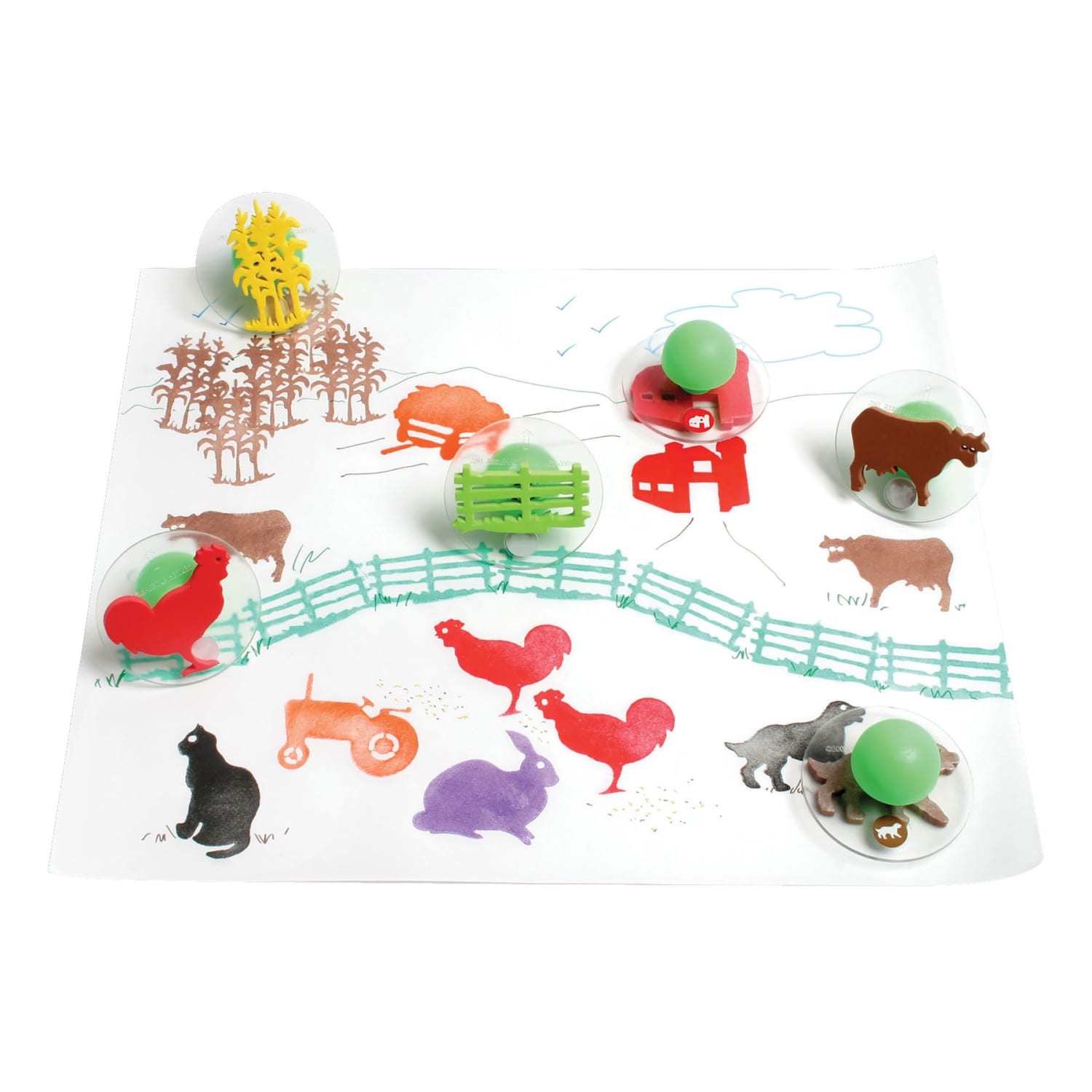 READY 2 LEARN Giant Stampers, Farm Adventure, Set Of 10 - Image 4