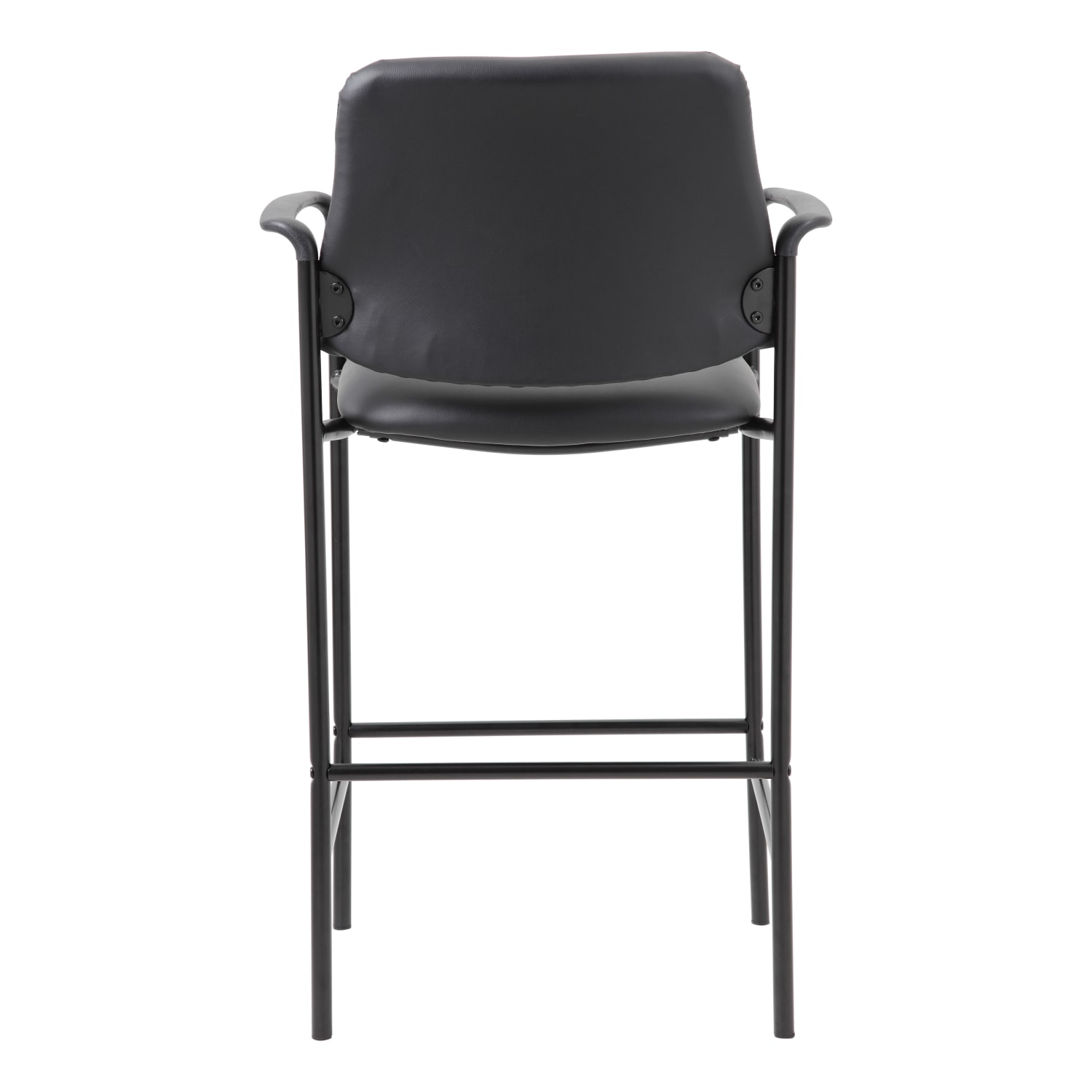 Boss Office Products Square Back Stool with Antimicrobial Vinyl Black PopularChairscom