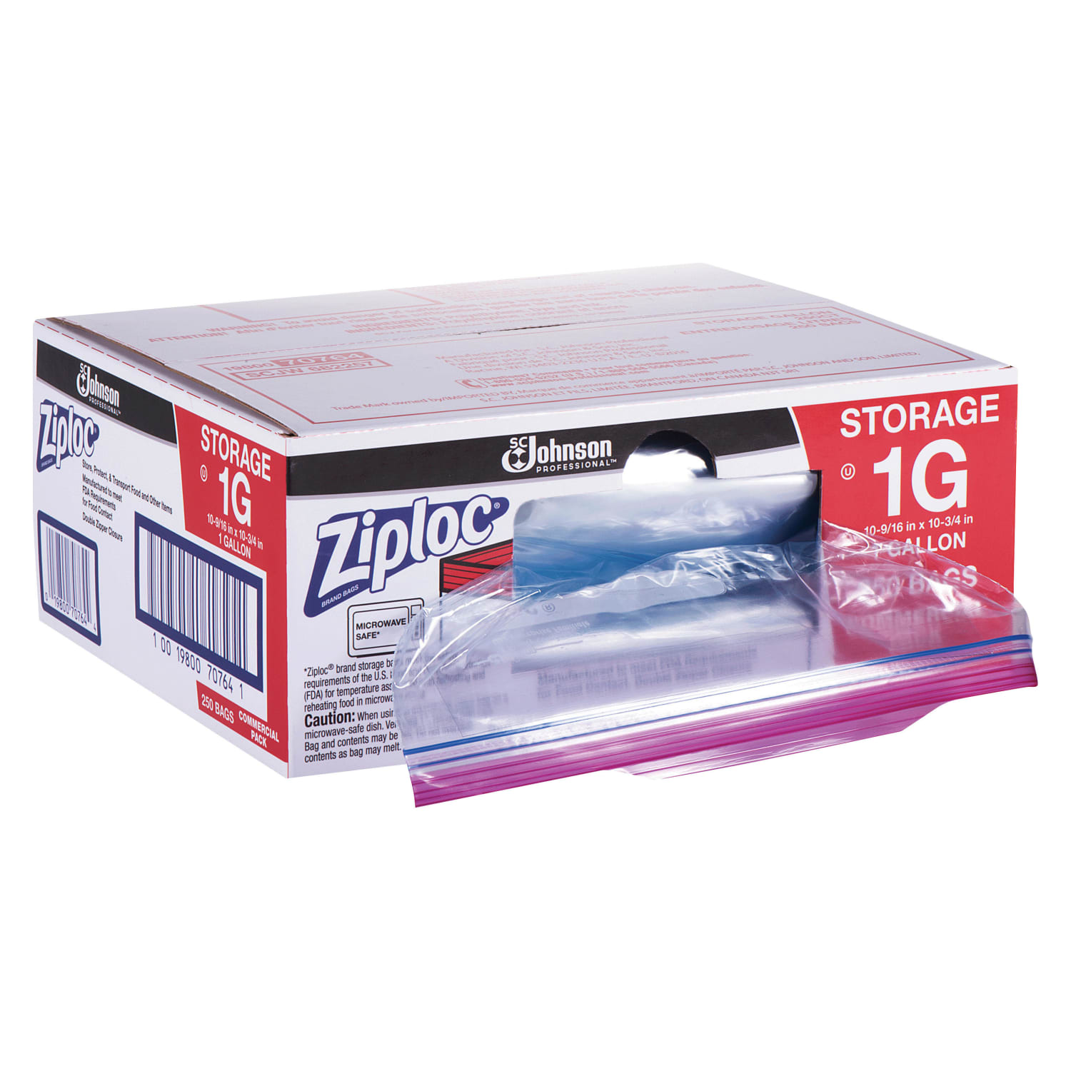 Ziploc Storage Bags, 1 Gallon, Box Of 250 Bags - Image 3
