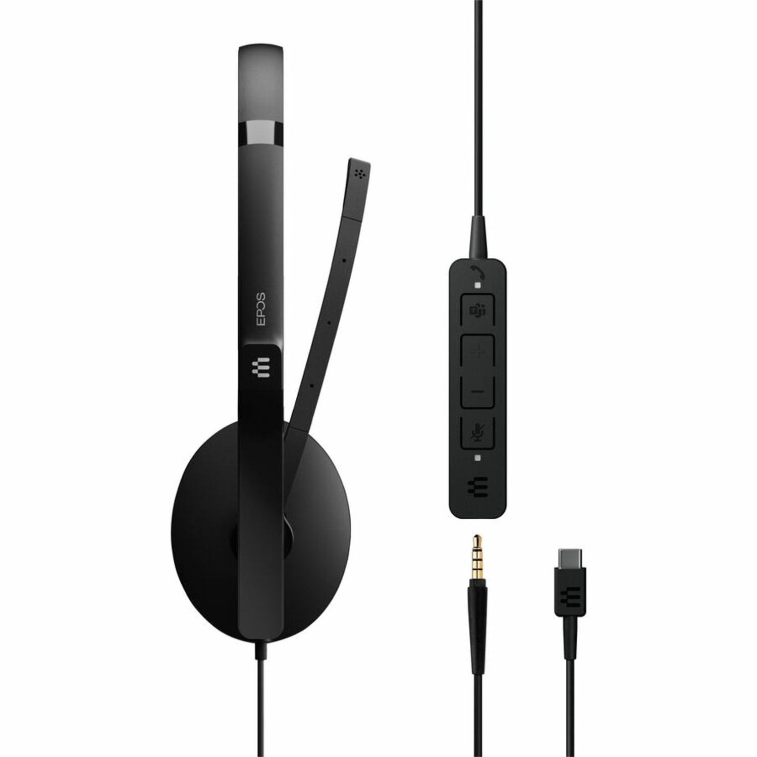 EPOS ADAPT 165T USB-C II - Stereo - USB Type C, Mini-phone (3.5mm) - Wired - On-ear - Binaural - Ear-cup - 7.58 ft Cable - Noise Canceling - Image 6