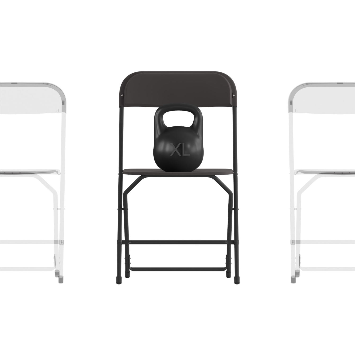 Flash Furniture Hercules Big And Tall Commercial Folding Chairs Black Set Of 4 Chairs PopularChairscom