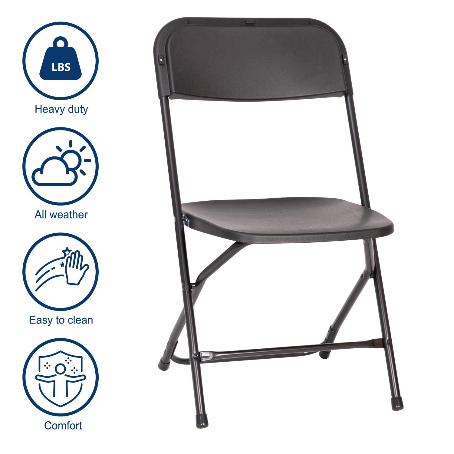 Flash Furniture Hercules Big And Tall Commercial Folding Chairs Black Set Of 4 Chairs PopularChairscom