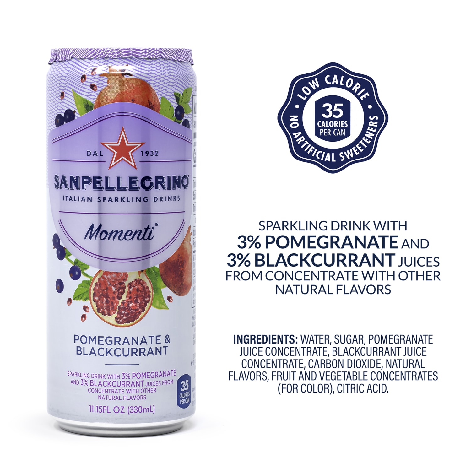 San Pellegrino Momenti Sparkling Water, 11.15 Oz, Pack Of 24 Cans - Image 4