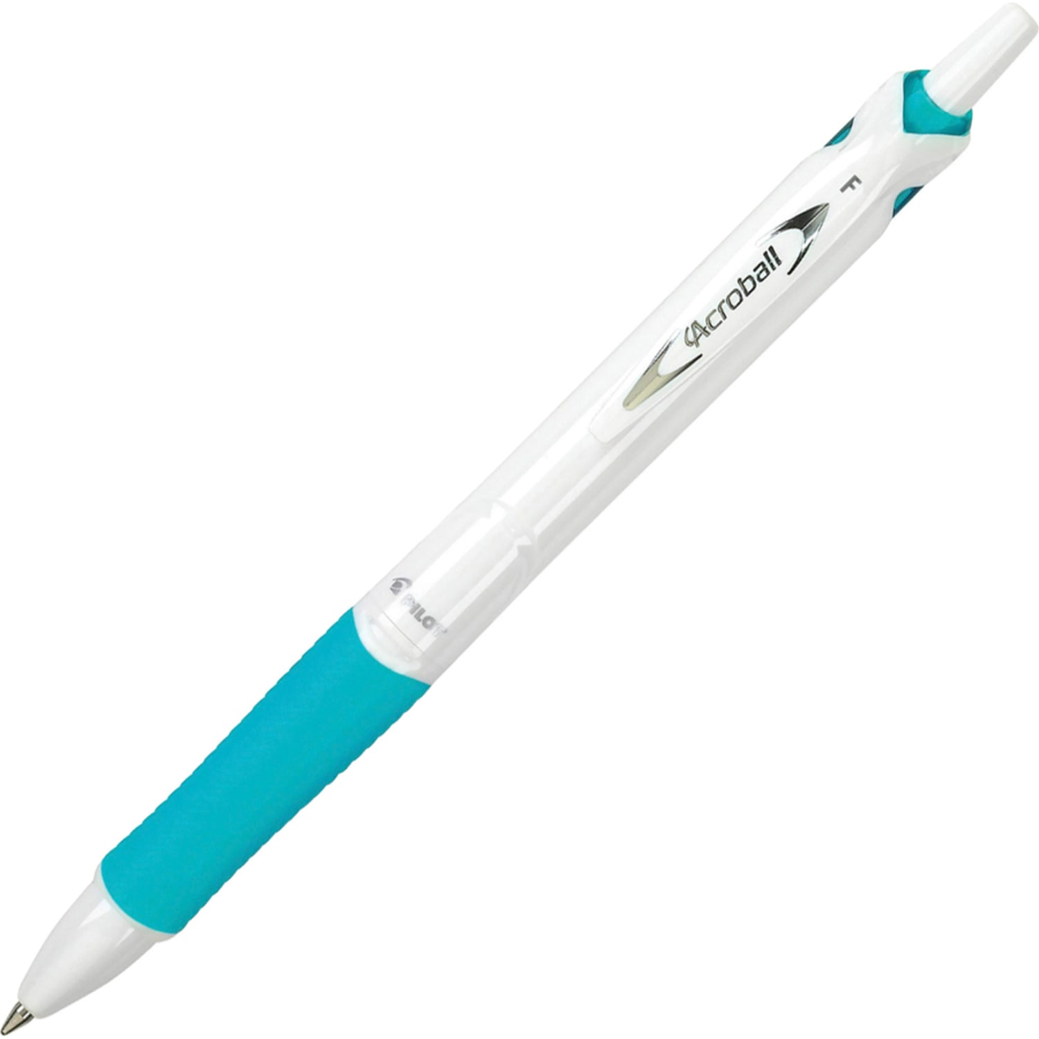 Pilot Acroball Retractable Pens, Fine Point, 0.7 mm, White Barrel, Black Ink, Pack Of 5 Pens - Image 4