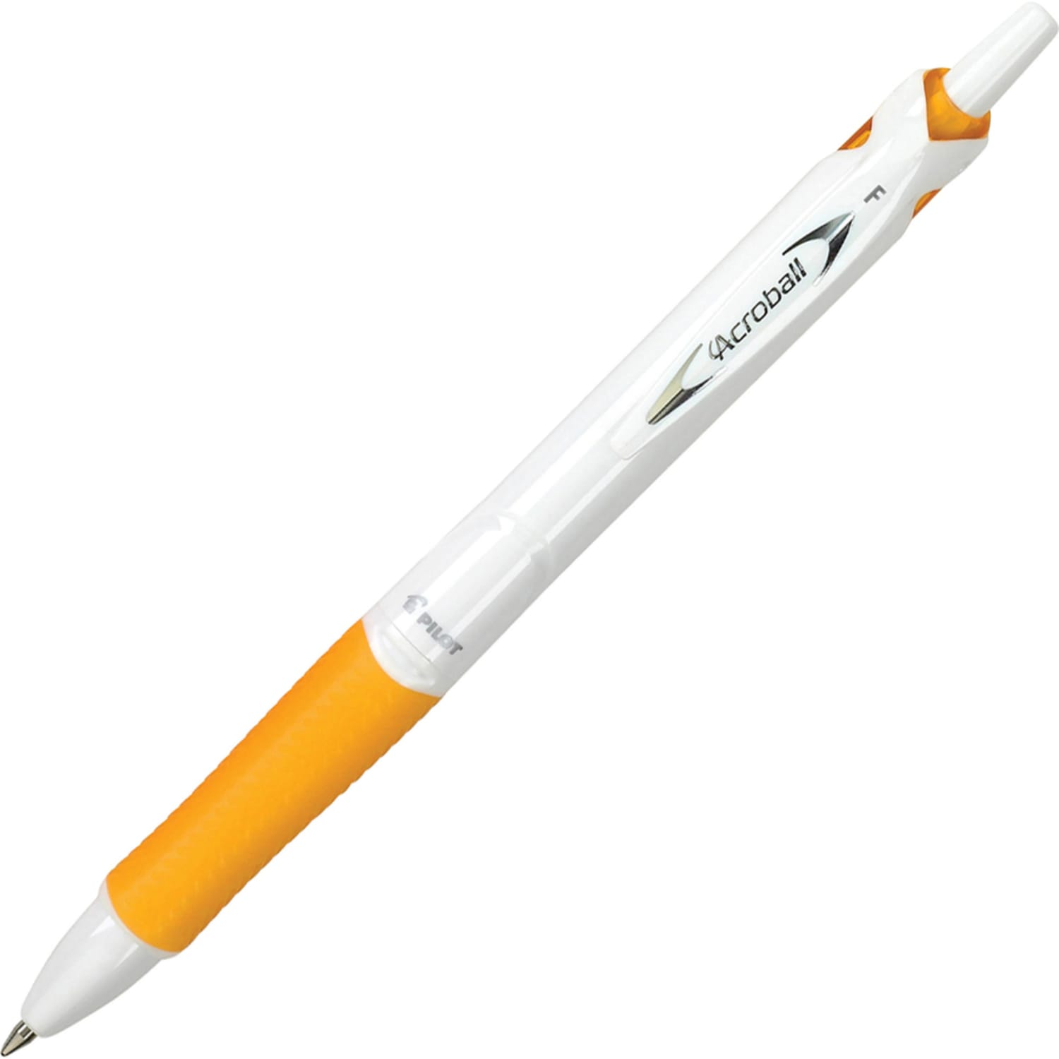 Pilot Acroball Retractable Pens, Fine Point, 0.7 mm, White Barrel, Black Ink, Pack Of 5 Pens - Image 6