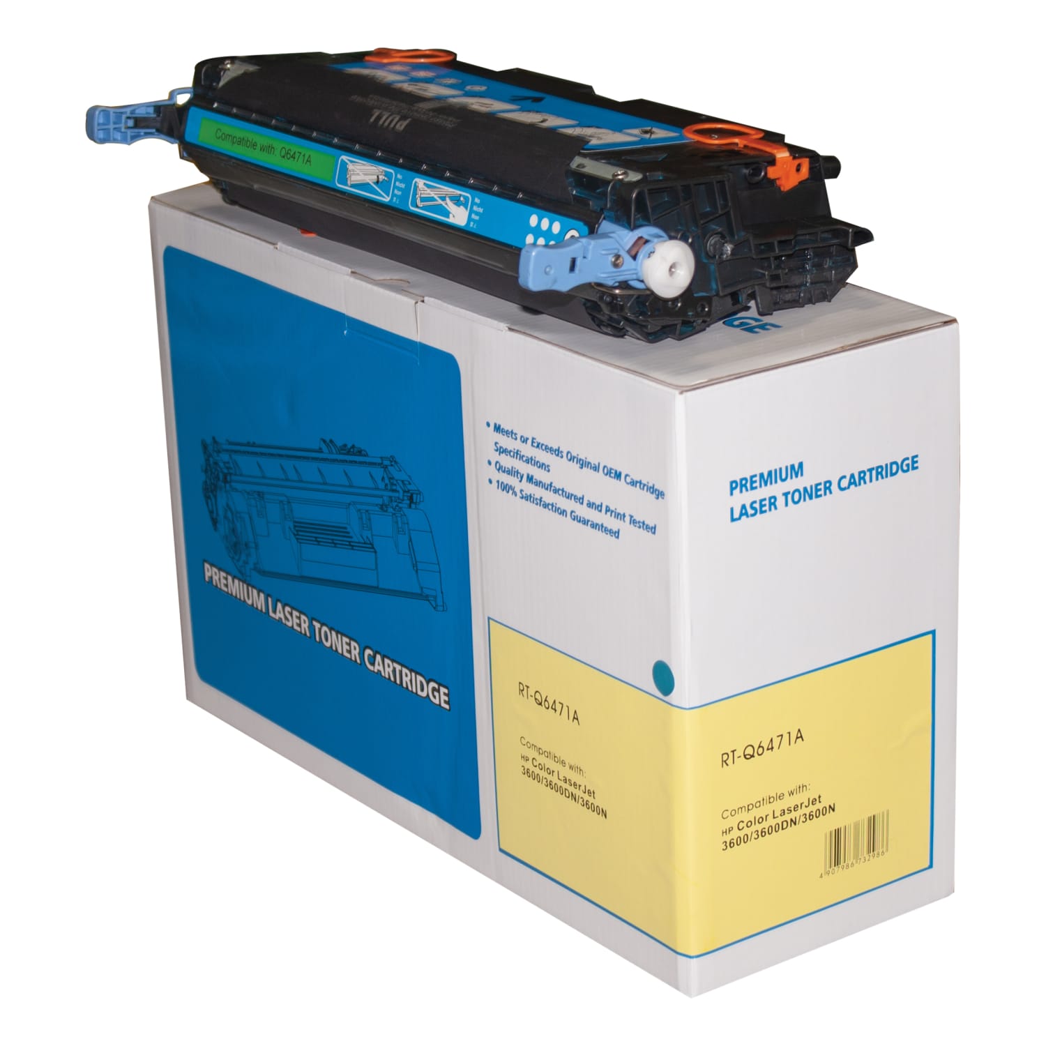 M&A Global Remanufactured Cyan Toner Cartridge Replacement For HP 502A, Q6471A, Q6471A-CMA - Image 4
