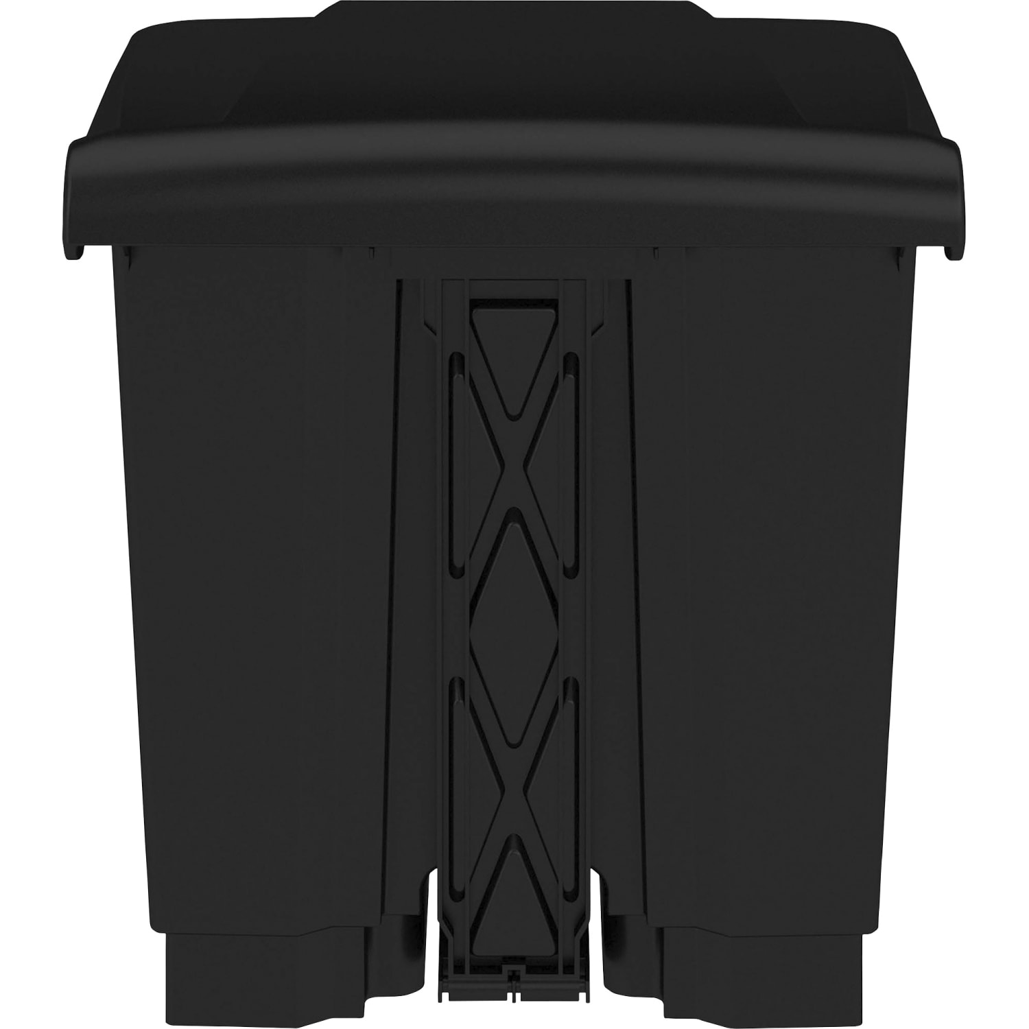 Safco Plastic Step-on Waste Receptacle - 8 gal Capacity - Easy to Clean, Foot Pedal, Lightweight - 17.3in Height x 16in Width x 16in Depth - Plastic - Black - 1 / Carton - Image 5
