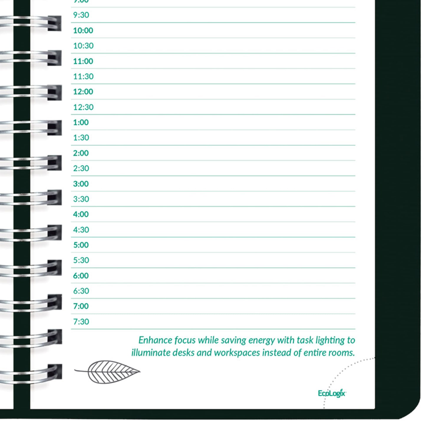 2027 Brownline EcoLogix Daily Appointment Planner, 8in x 5in, 100% Recycled, Black, January To December, CB410W.BLK, Total Qty 1 - Image 5
