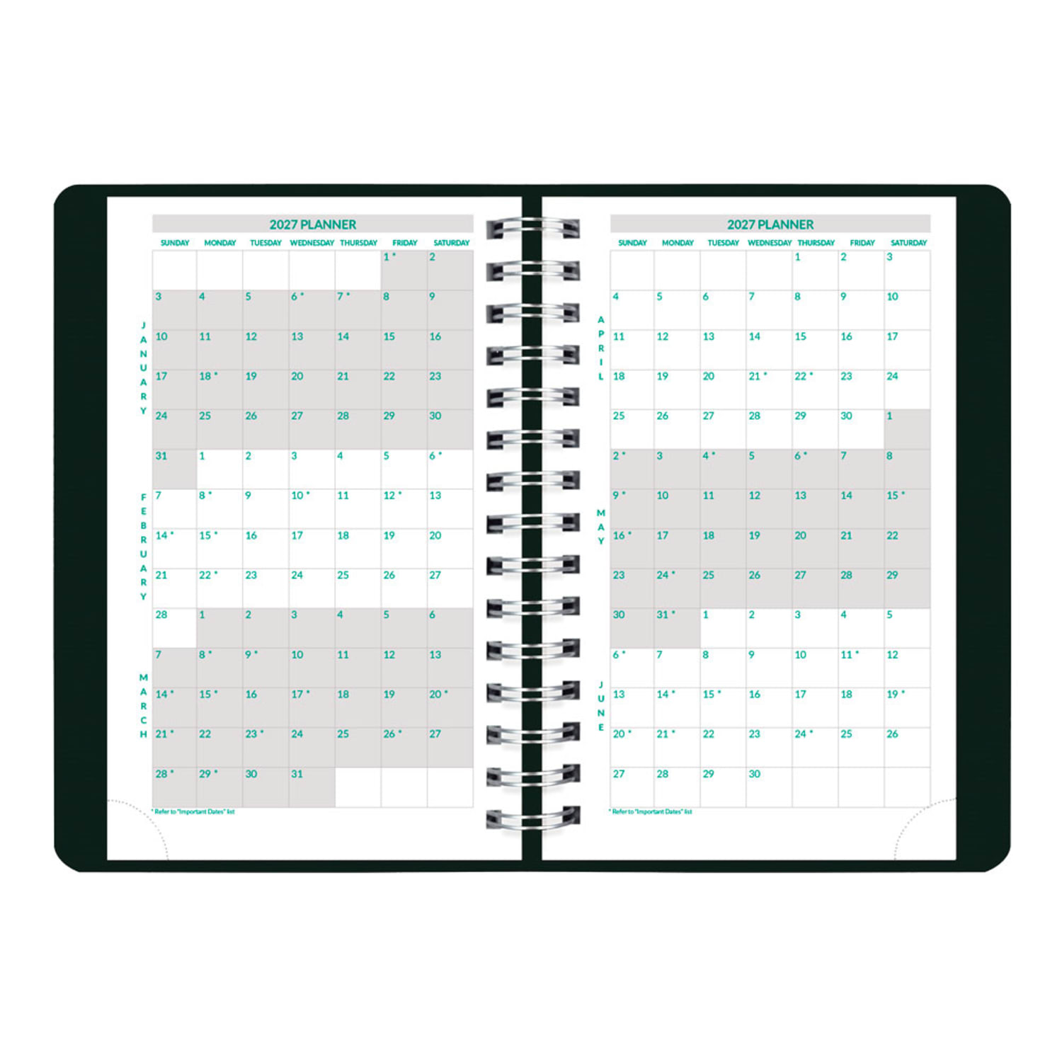2027 Brownline EcoLogix Daily Appointment Planner, 8in x 5in, 100% Recycled, Black, January To December, CB410W.BLK, Total Qty 1 - Image 6
