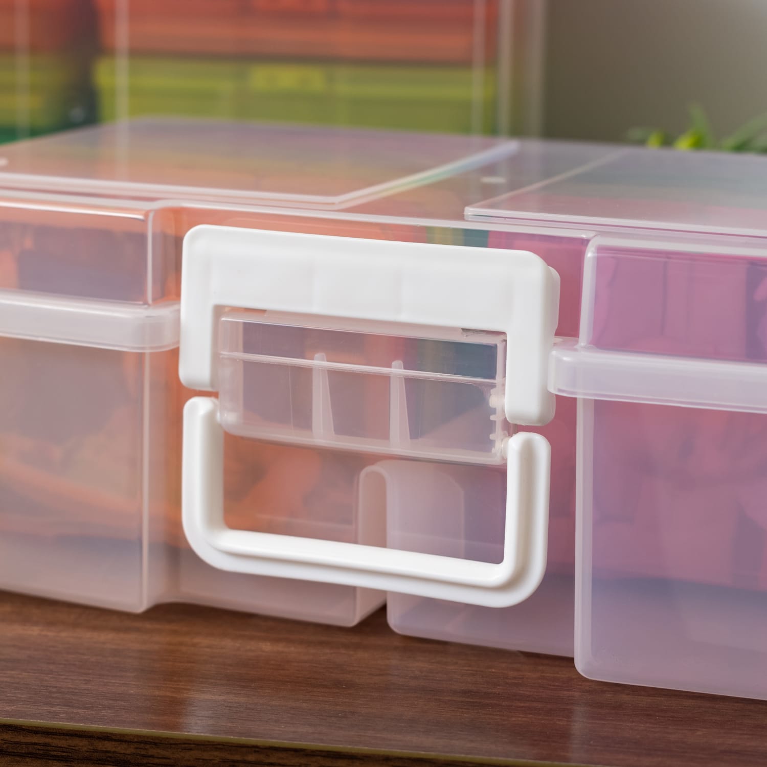 Iris Large Photo Boxes With 12 Photo Cases, 20-1/16inL x 15inW x 16-1/8inH, Clear/Multicolor, Set Of 2 Boxes - Image 6