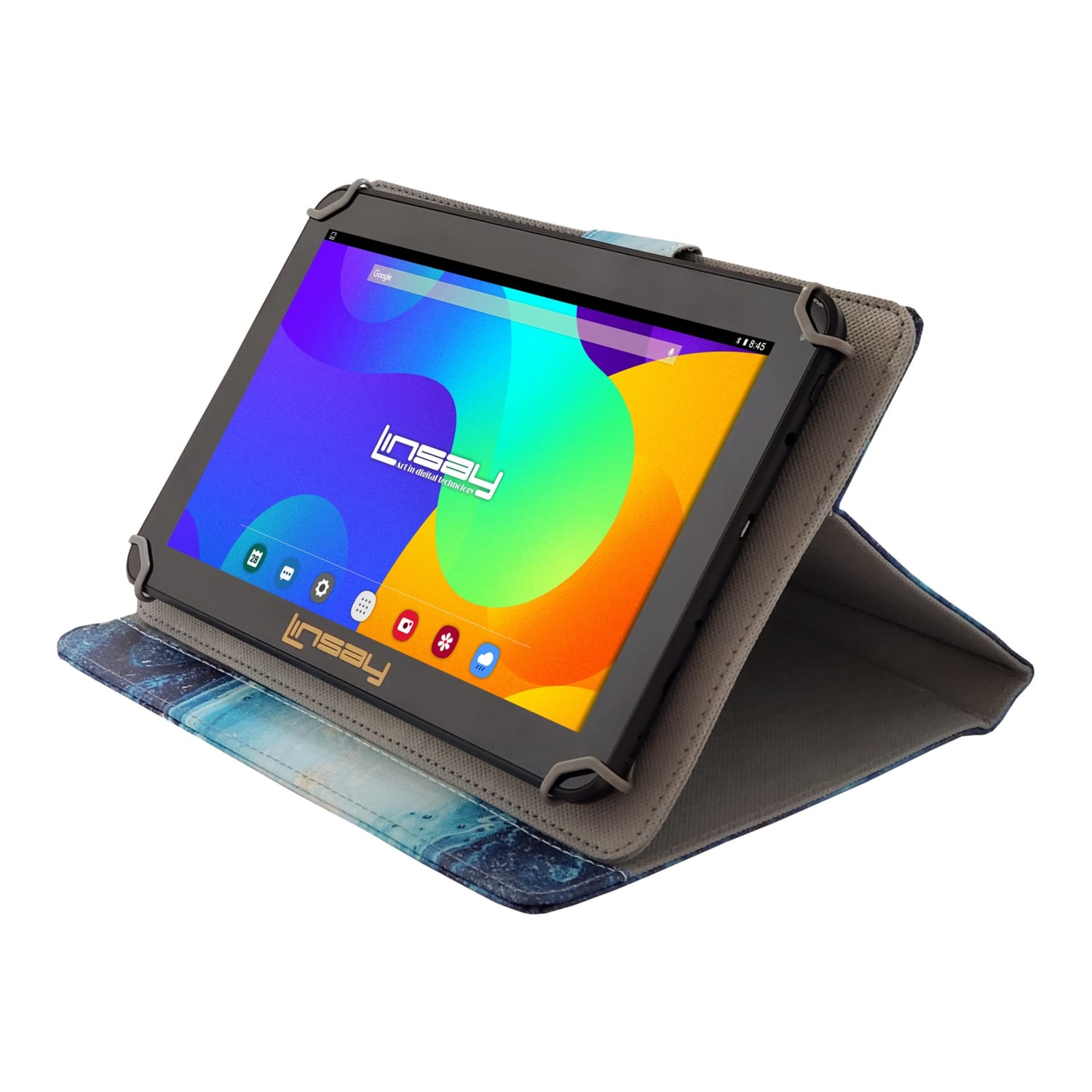 NEW Linsay F10 Tablet, 10.1in Screen, 4GB Memory, 256GB Storage, Android 15, Ocean Marble Case - Image 6