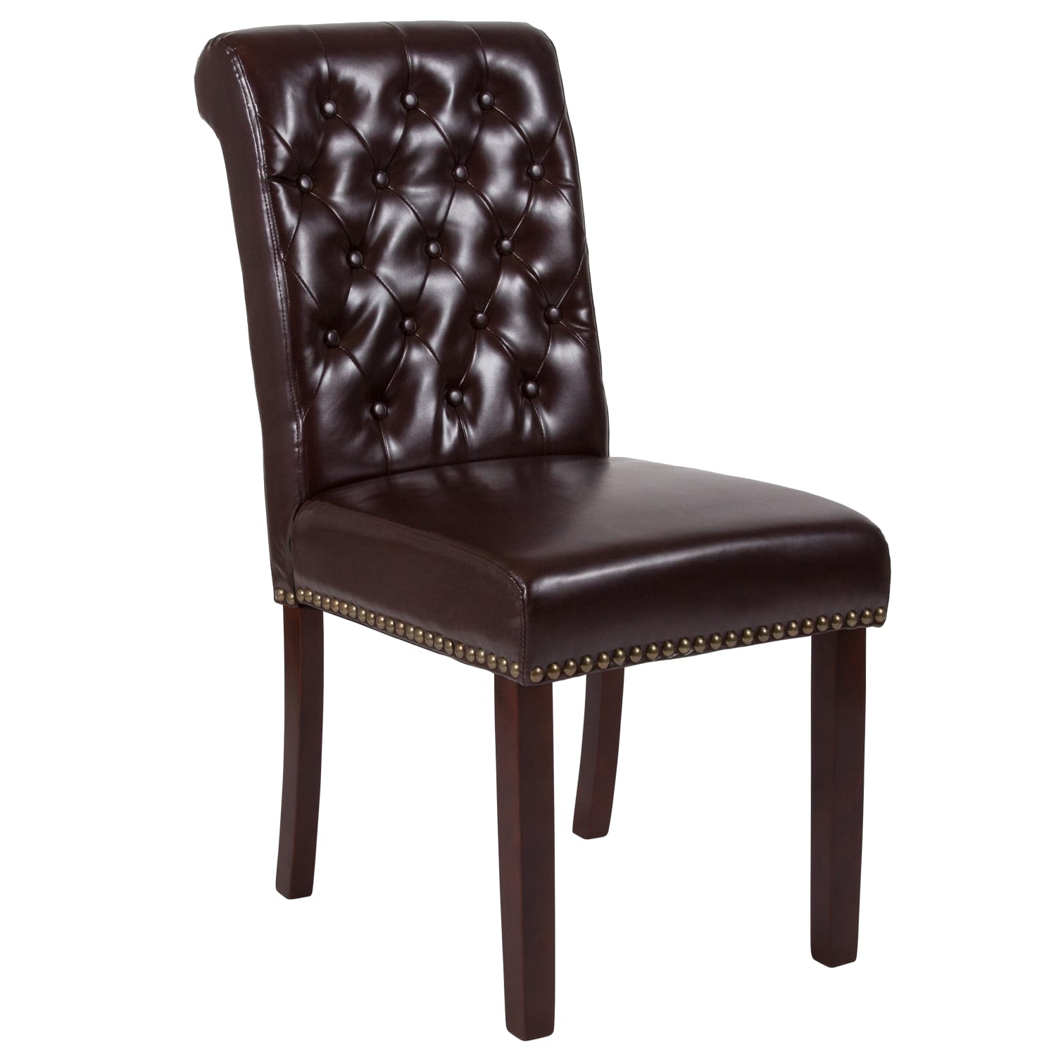 Flash Furniture Hercules Series Leathersoft Parsons Chair, Brown - Image 3