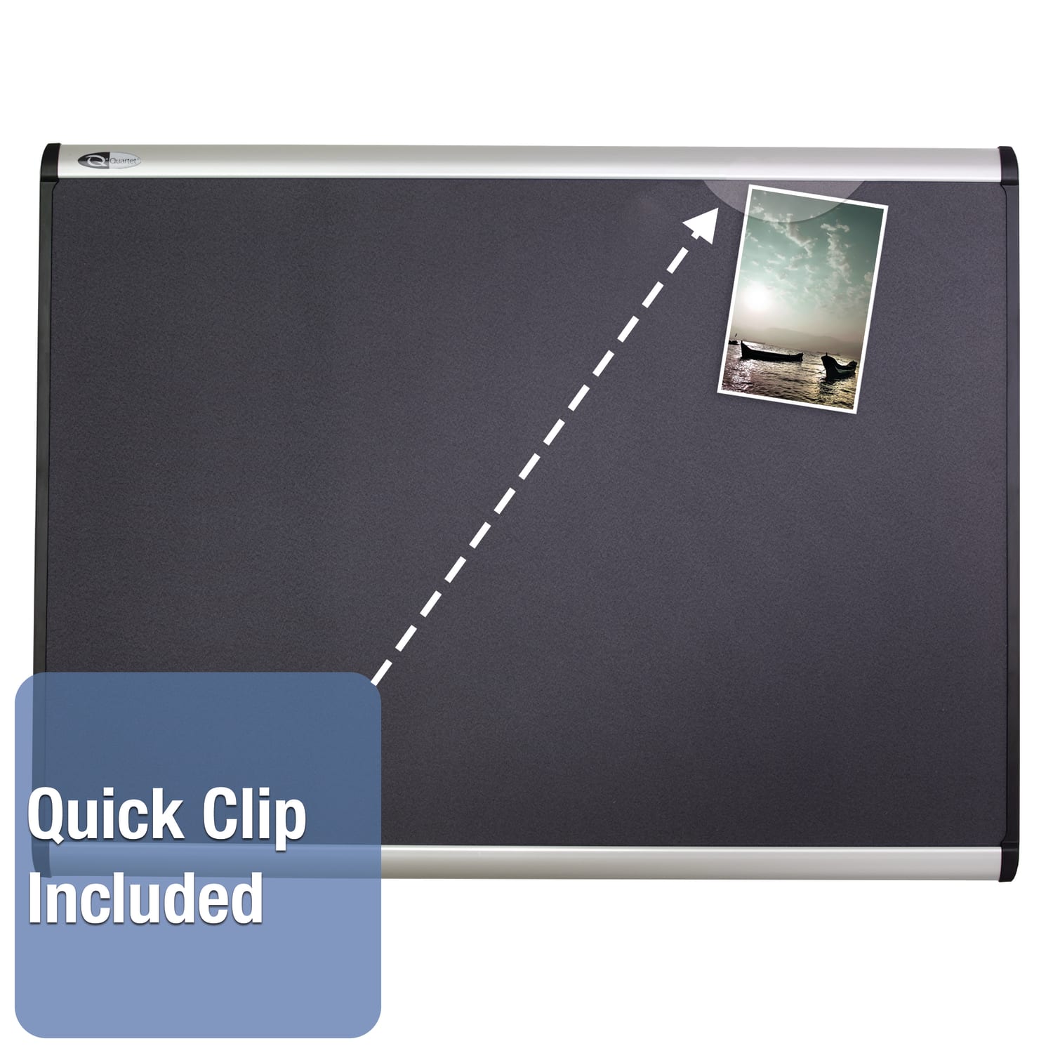 Quartet Prestige Plus Magnetic Fabric Bulletin Board, 48in x 36in, Aluminum Frame With Silver Finish - Image 5