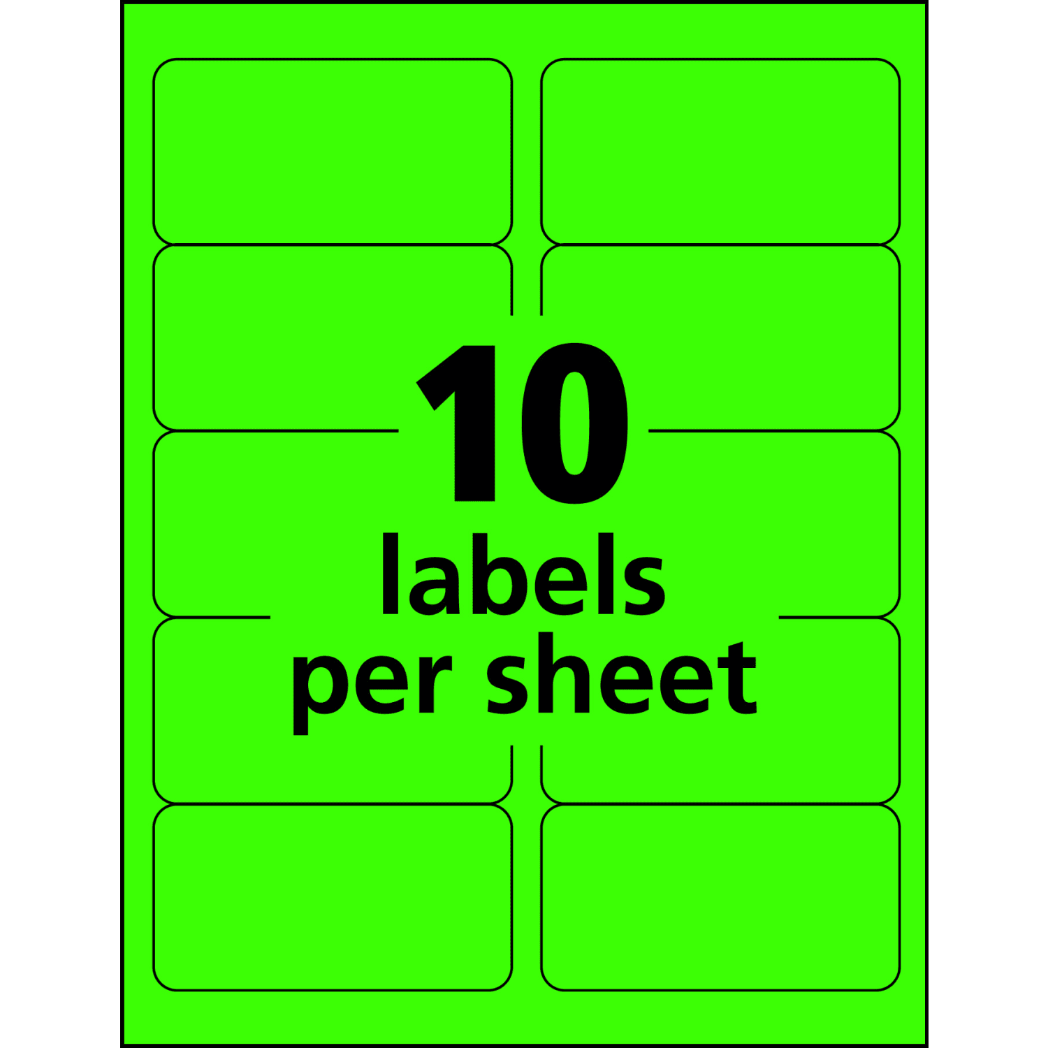 Avery High-Visibility Shipping Labels, AVE5976, 2in x 4in, Neon Green, Box Of 1000 - Image 5
