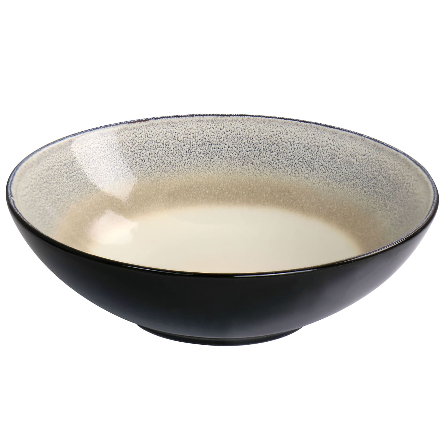 Gibson Elite Rings of Saturn 16-Piece Stoneware Dinnerware Set, Gray - Image 4