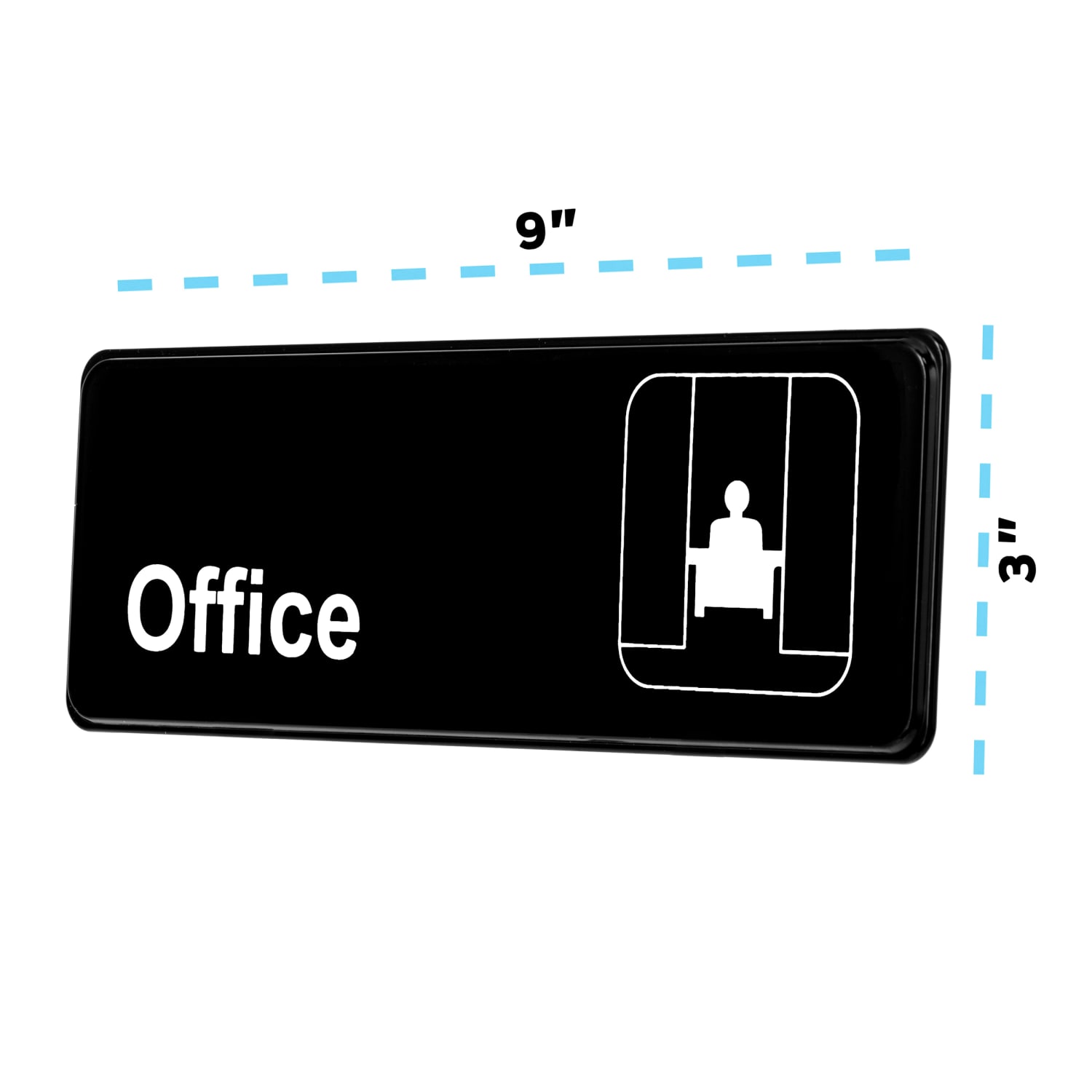 Alpine Office Signs, 3in x 9in, Black, Pack Of 15 Signs - Image 4