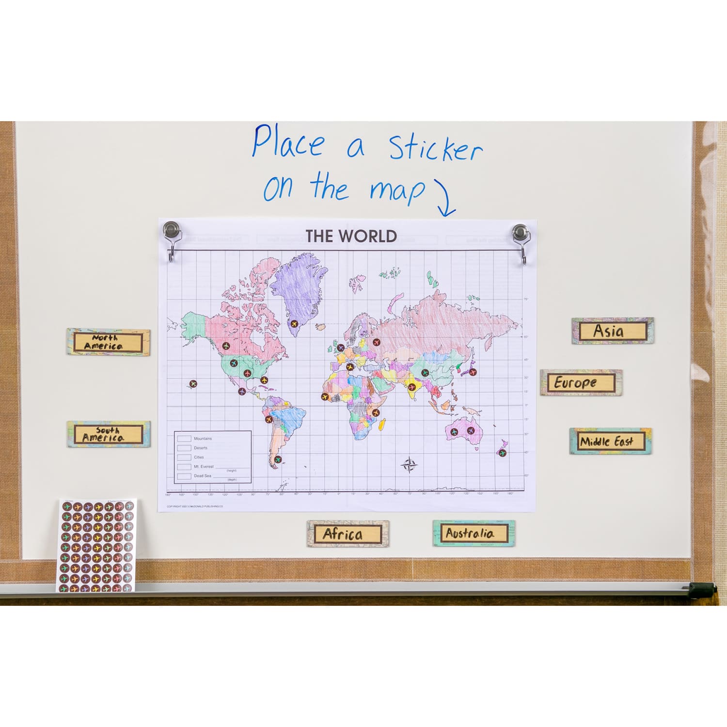 Teacher Created Resources Labels Magnetic Accents, Travel the Map, 20 Per Pack, Set Of 3 Packs - Image 3